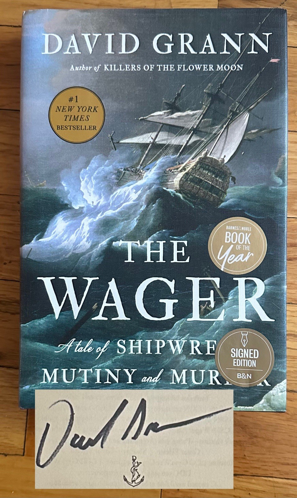 David Grann The Wager Signed Hardcover NEW!