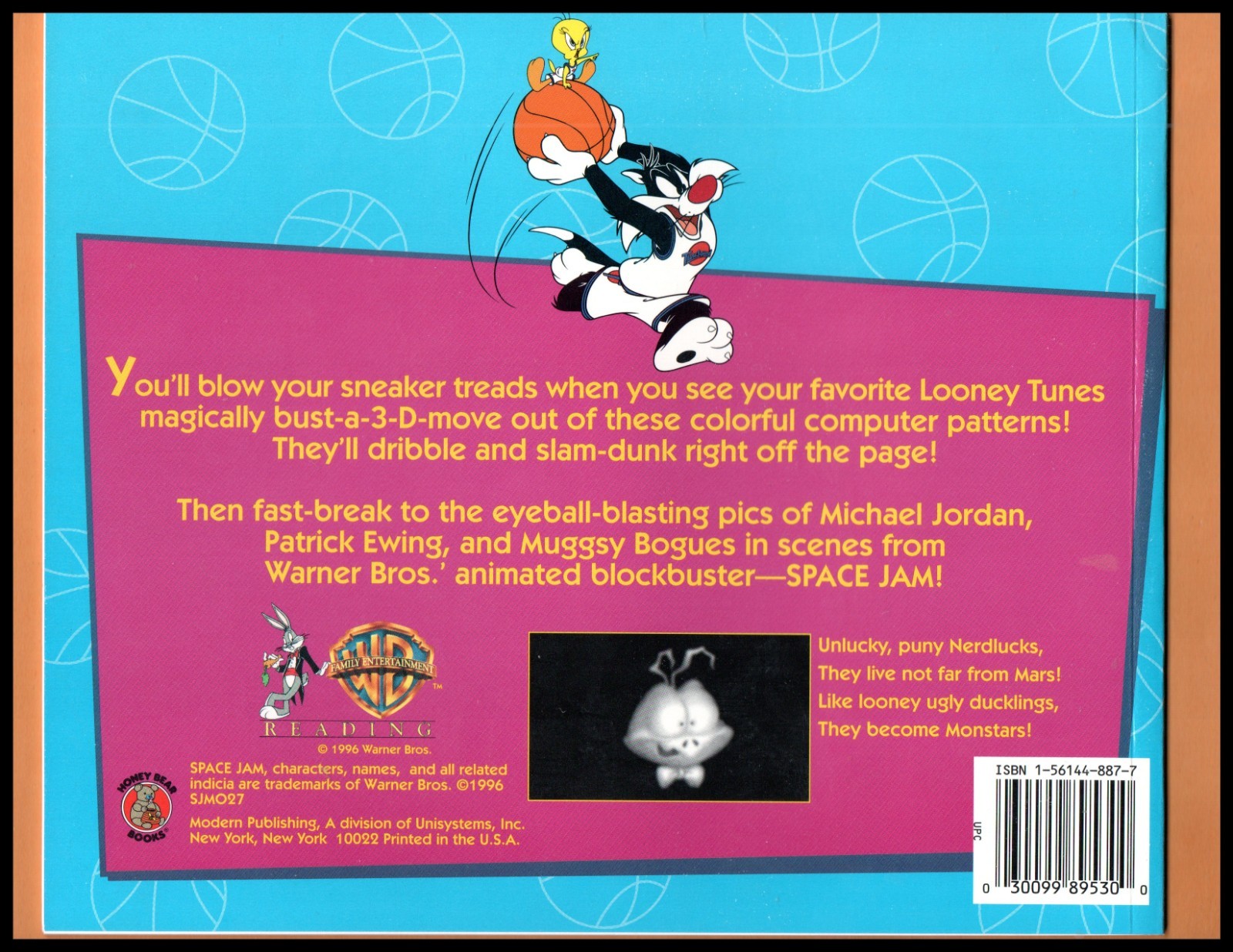 Lot Of 4 Space Jam Books Eye Illusions Michael Jordan Looney Tunes