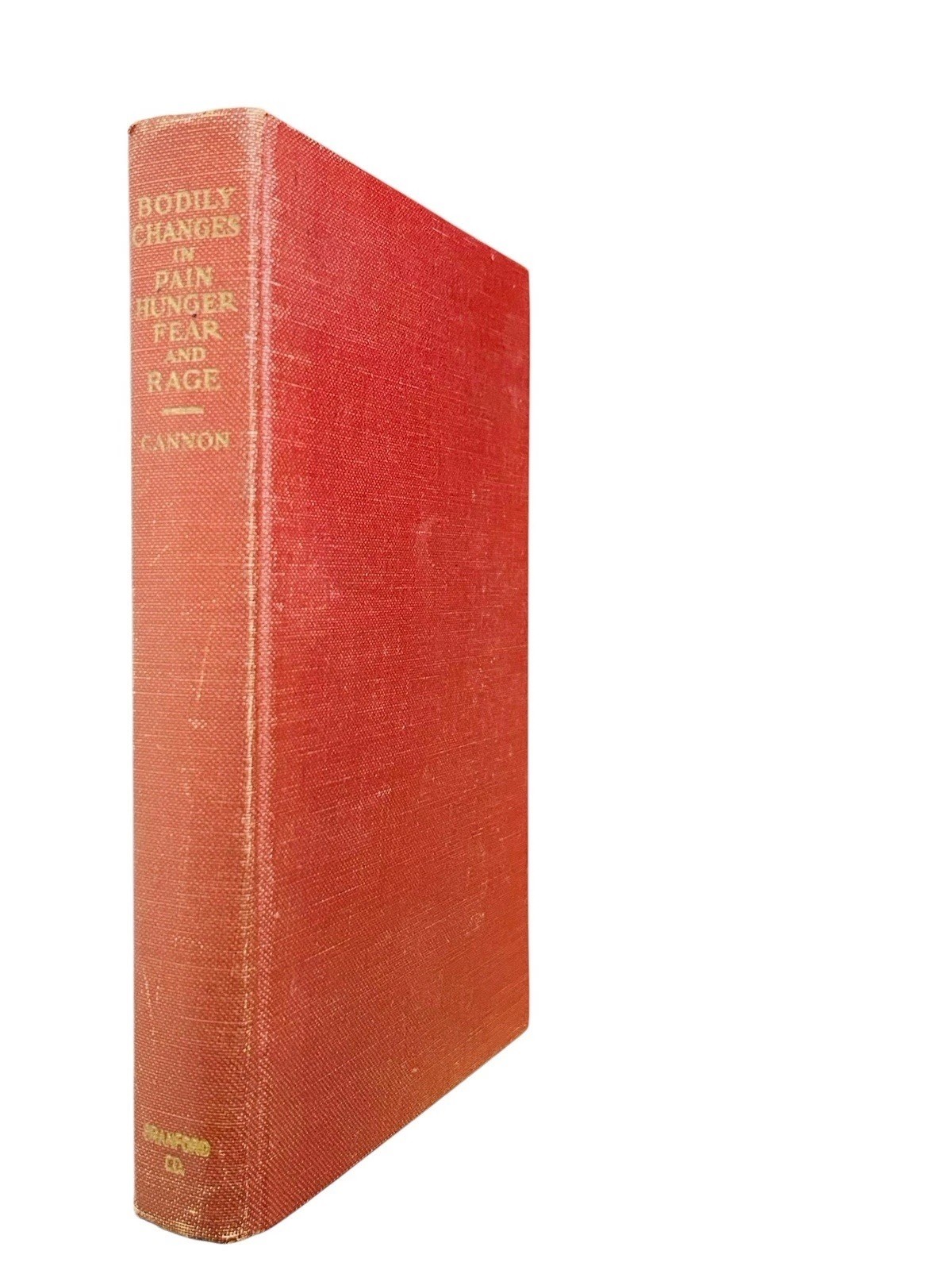 BODILY CHANGES IN PAIN HUNGER FEAR AND RAGE WALTER B. CANNON 1953 HUMANS BEASTS