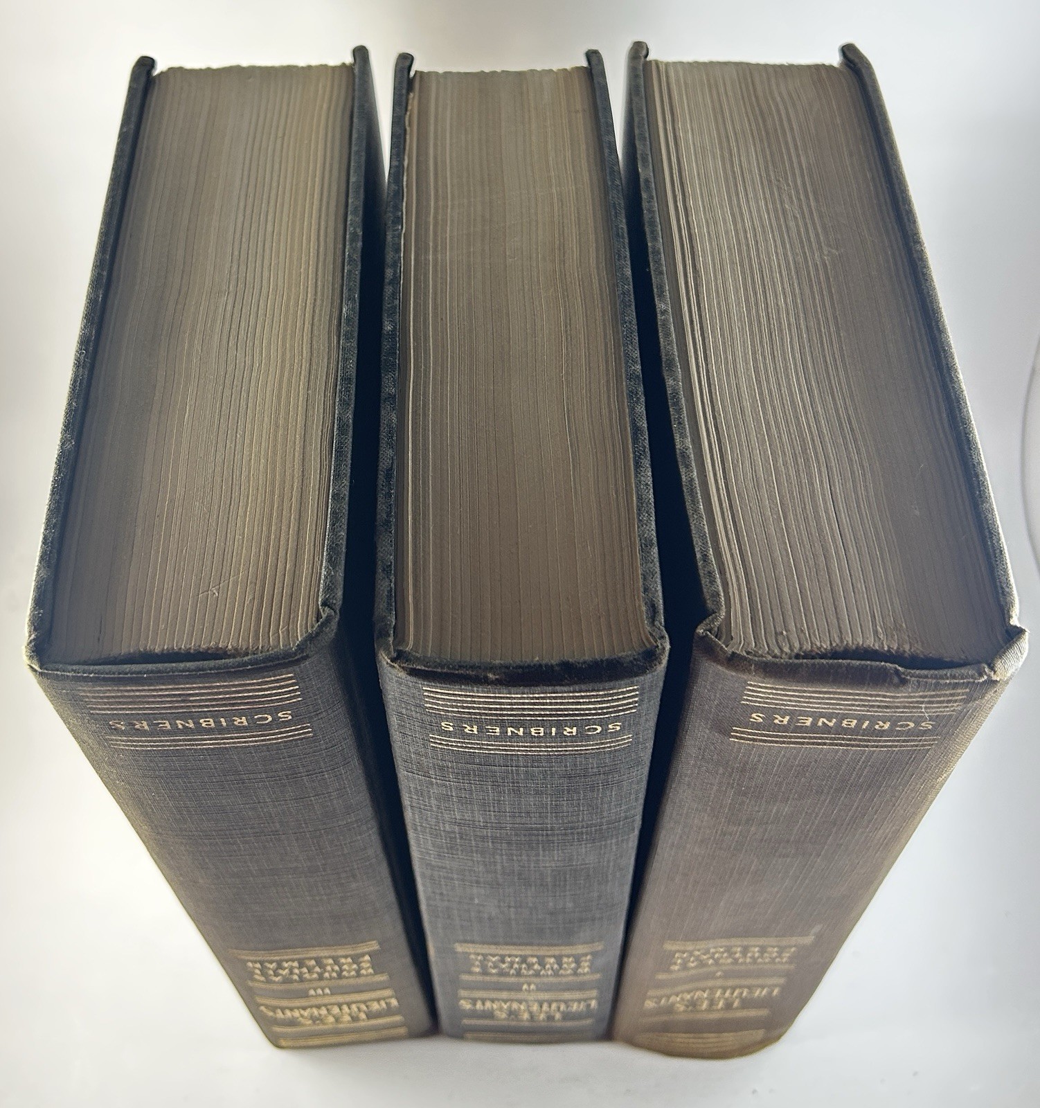 LEE’S LIEUTENANTS BY DOUGLAS SOUTHALL FREEMAN (1943-1944) 1ST ED VOLS I-III HC
