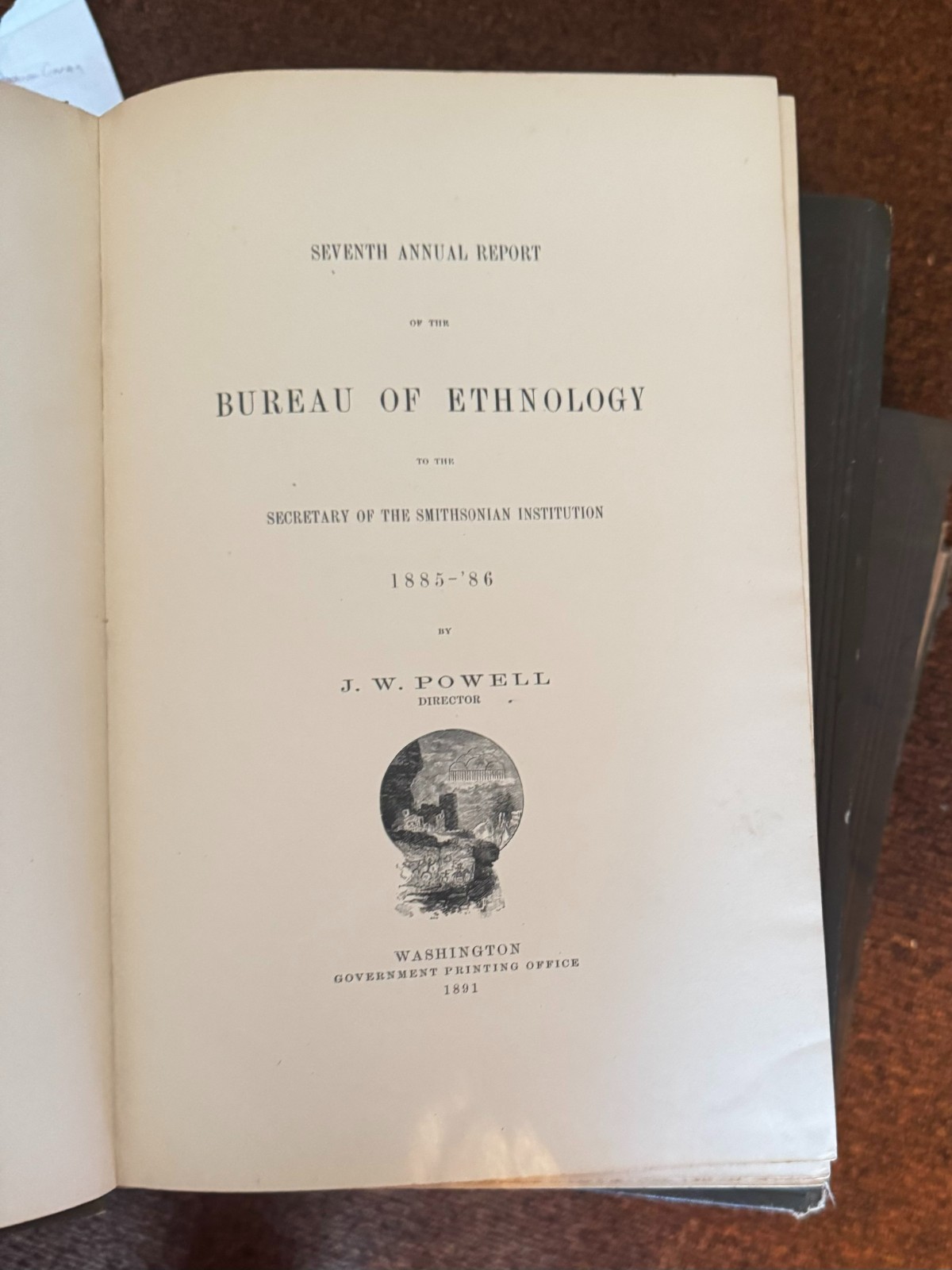 7 Volumes of The Annual Report of the Bureau of Ethnology by J. W, Powell
