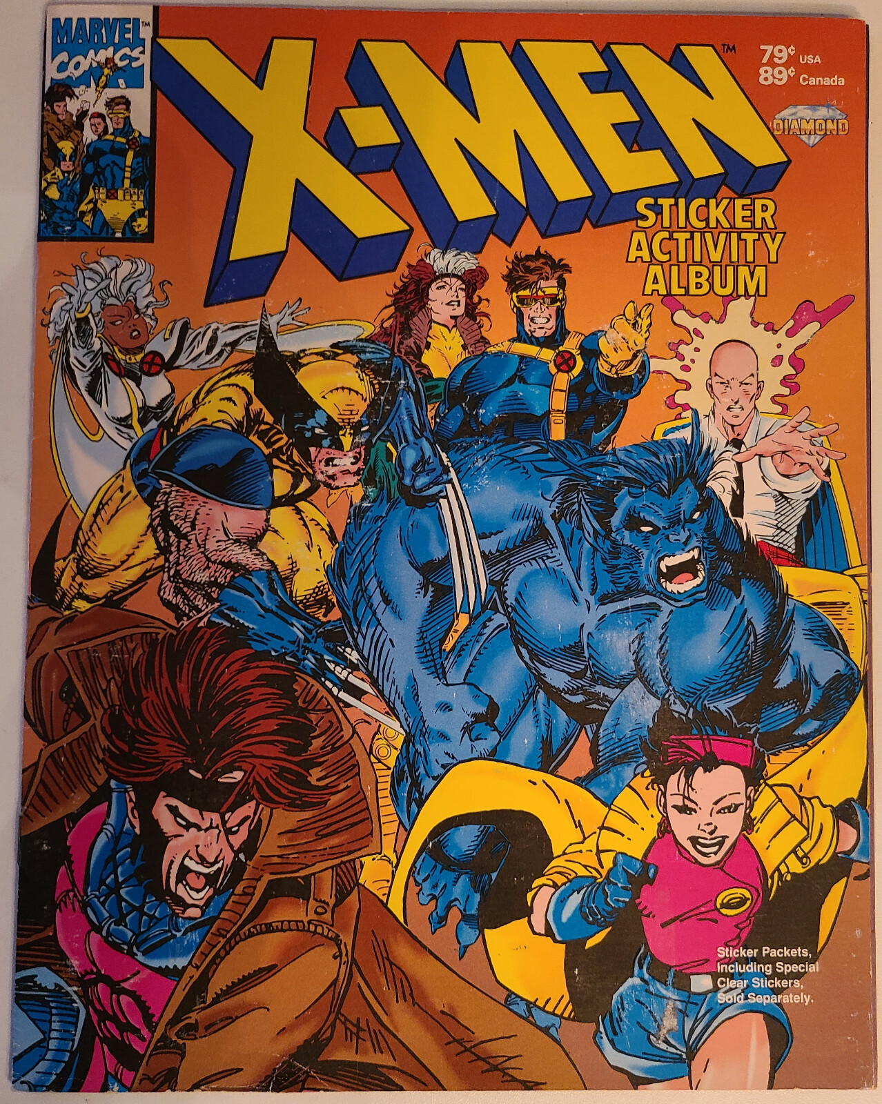 Marvel Comics X-MEN STICKER ACTIVITY ALBUM (Diamond Publishing 1993) Jim Lee