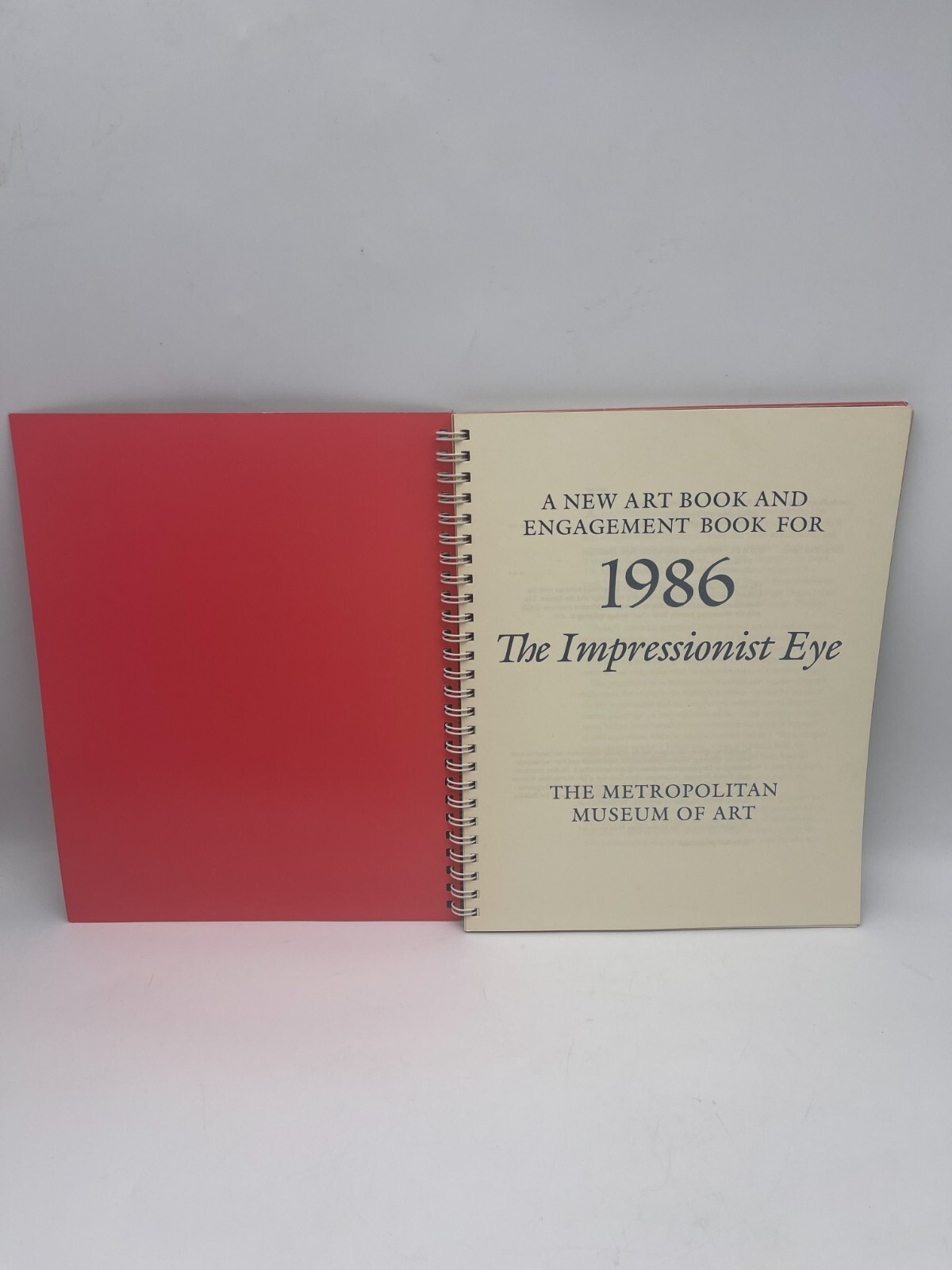 Vintage Metropolitan Museum of Art The Impressionist Eye 1986 Planner Art Book