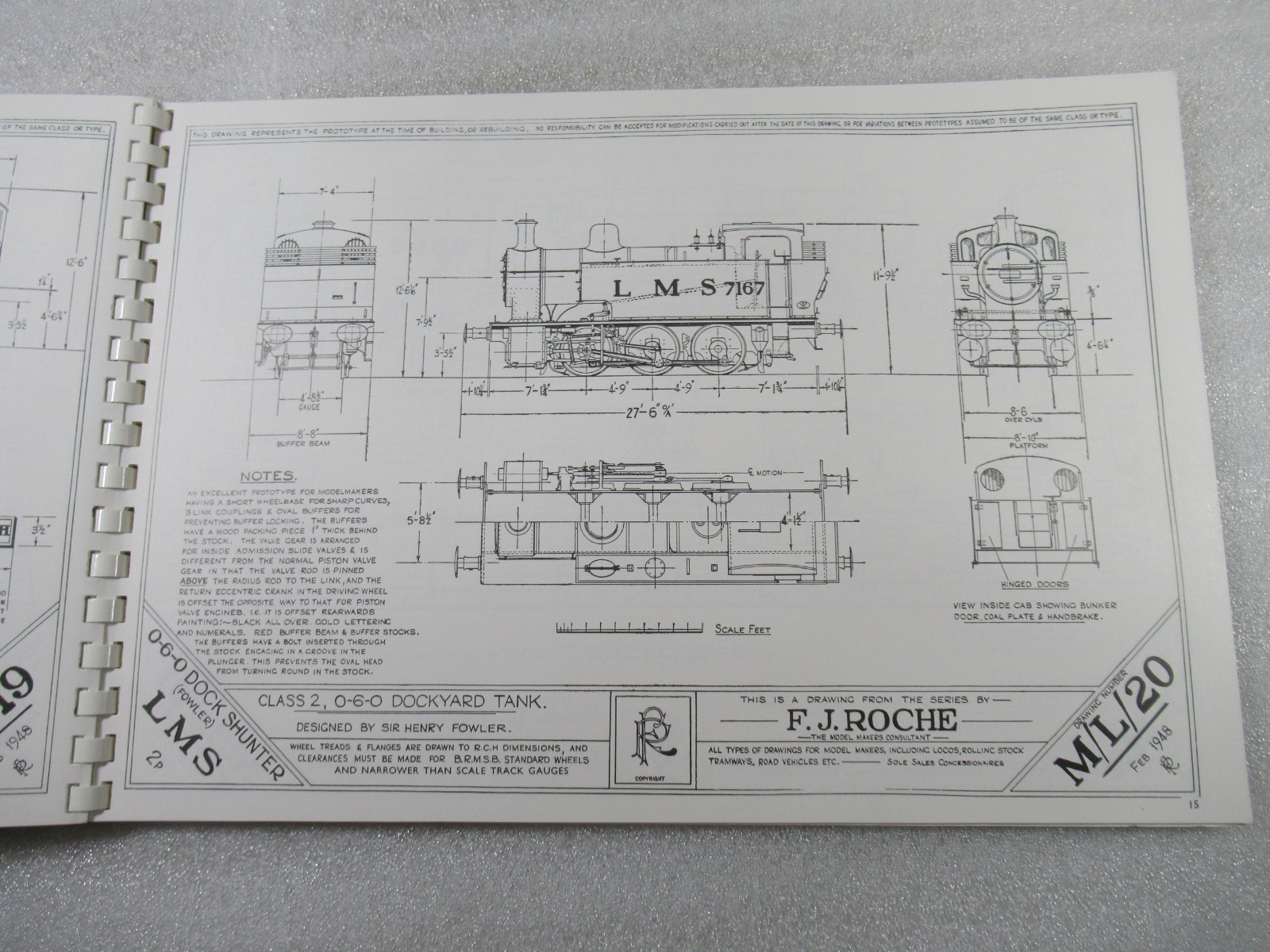 Historic Locomotive Drawings in 4mm Scale – F J Roche 1982 Ian Allan Railway