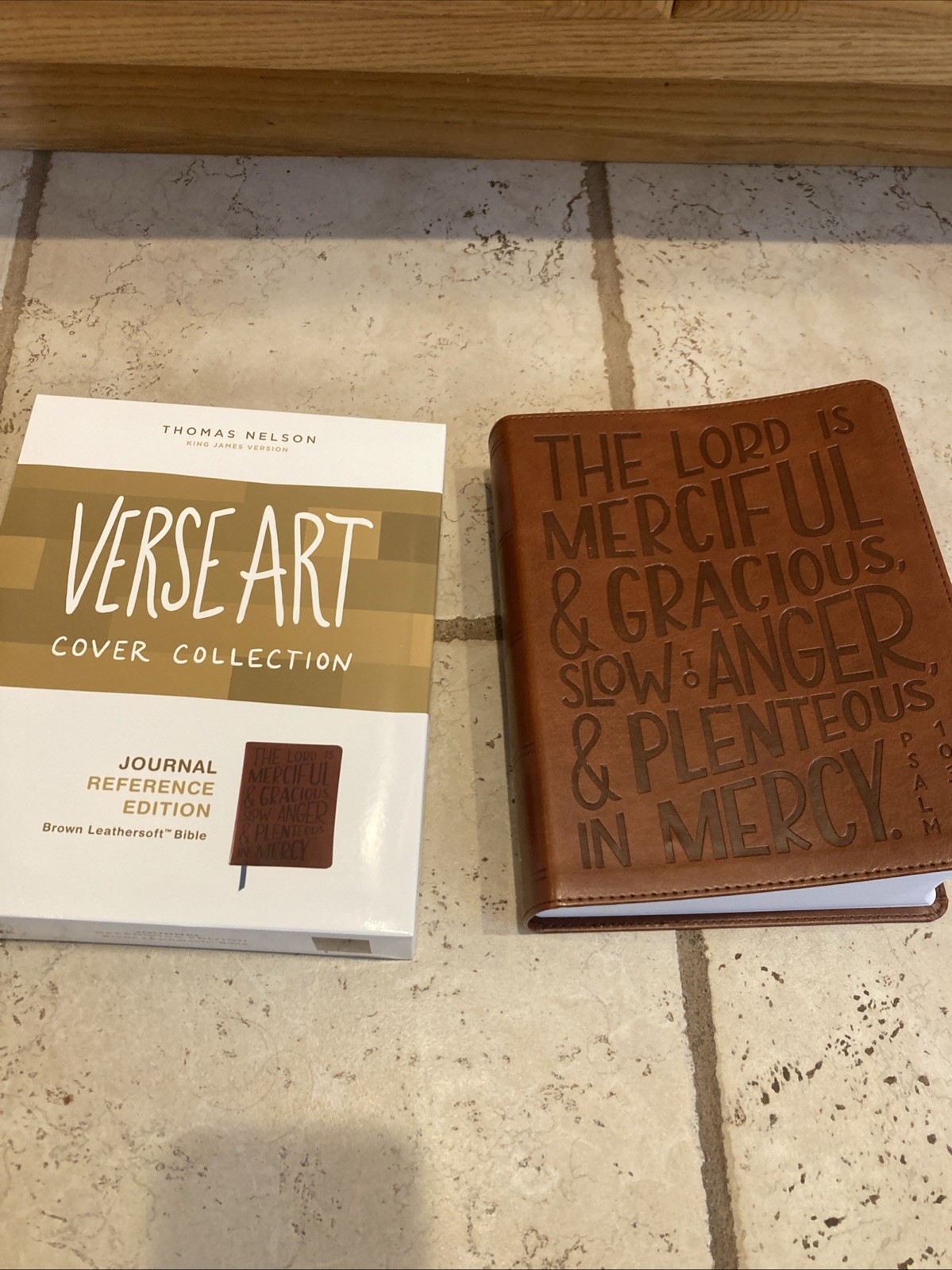 KJV HOLY BIBLE VERSE ART COVER COLLECTION BROWN RED LETTER