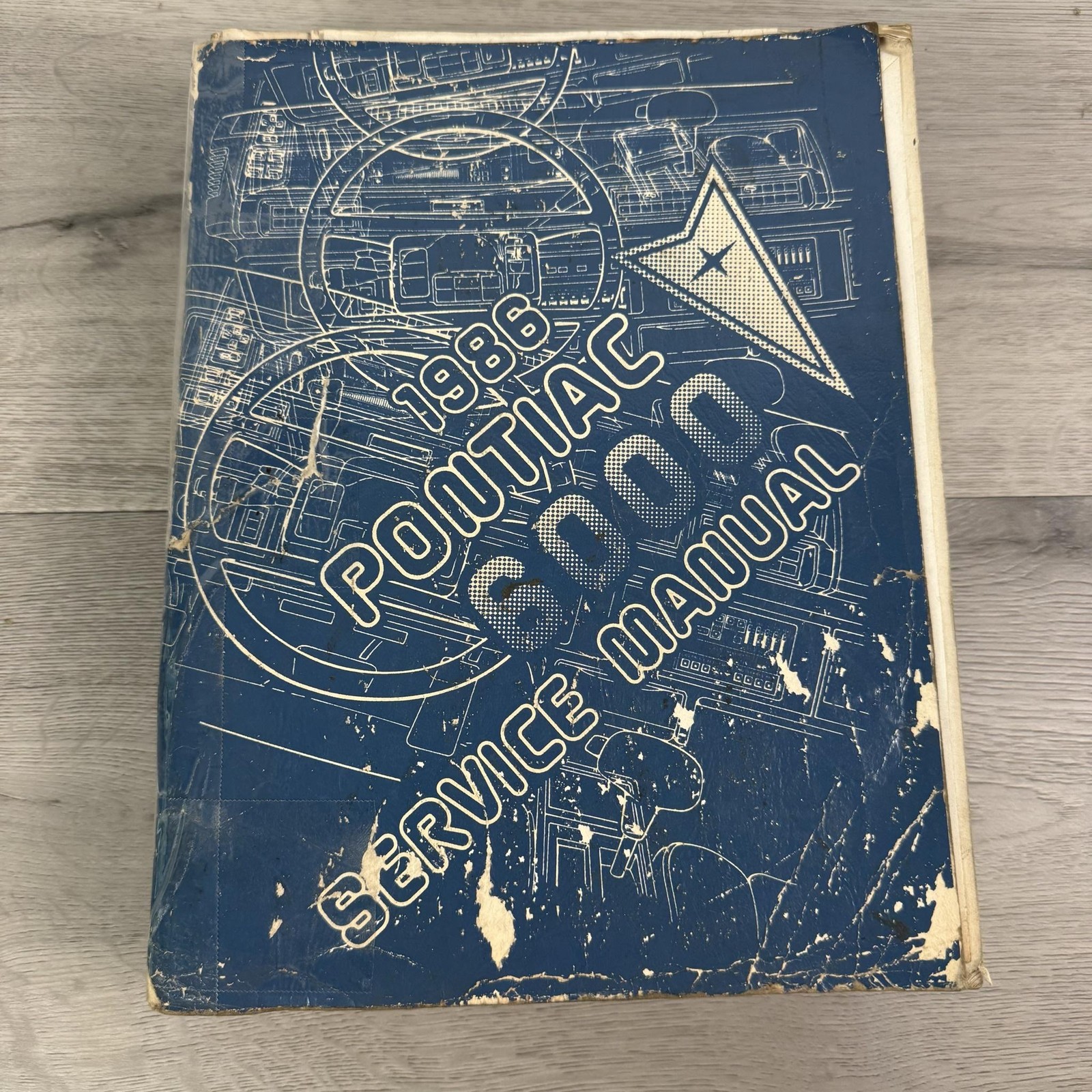 Vintage 1986 Pontiac 6000 Service Manual GM Blue Factory Repair Illustrated