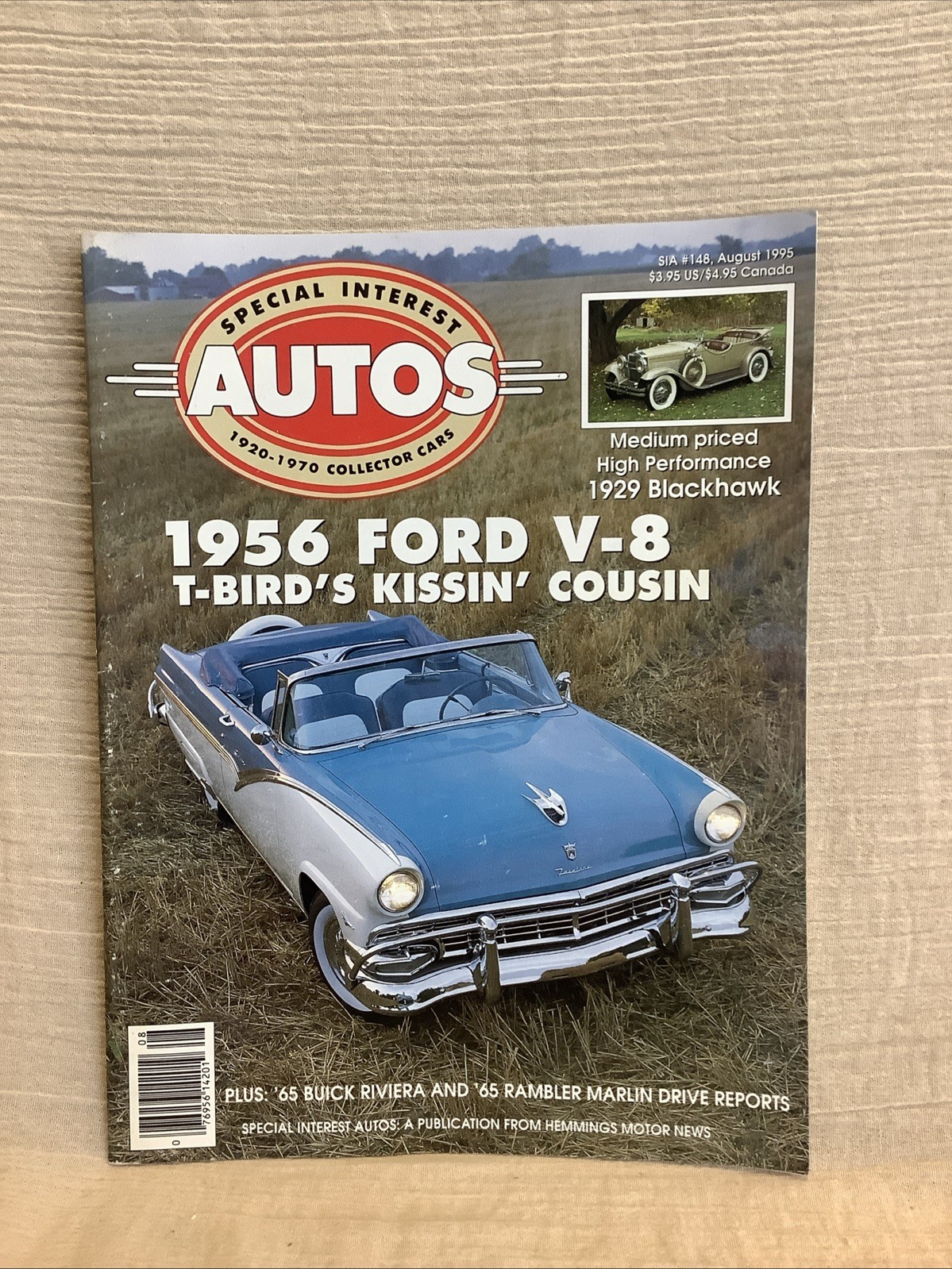vintage special interest autos August 1995 English 72 pages 1956 Ford