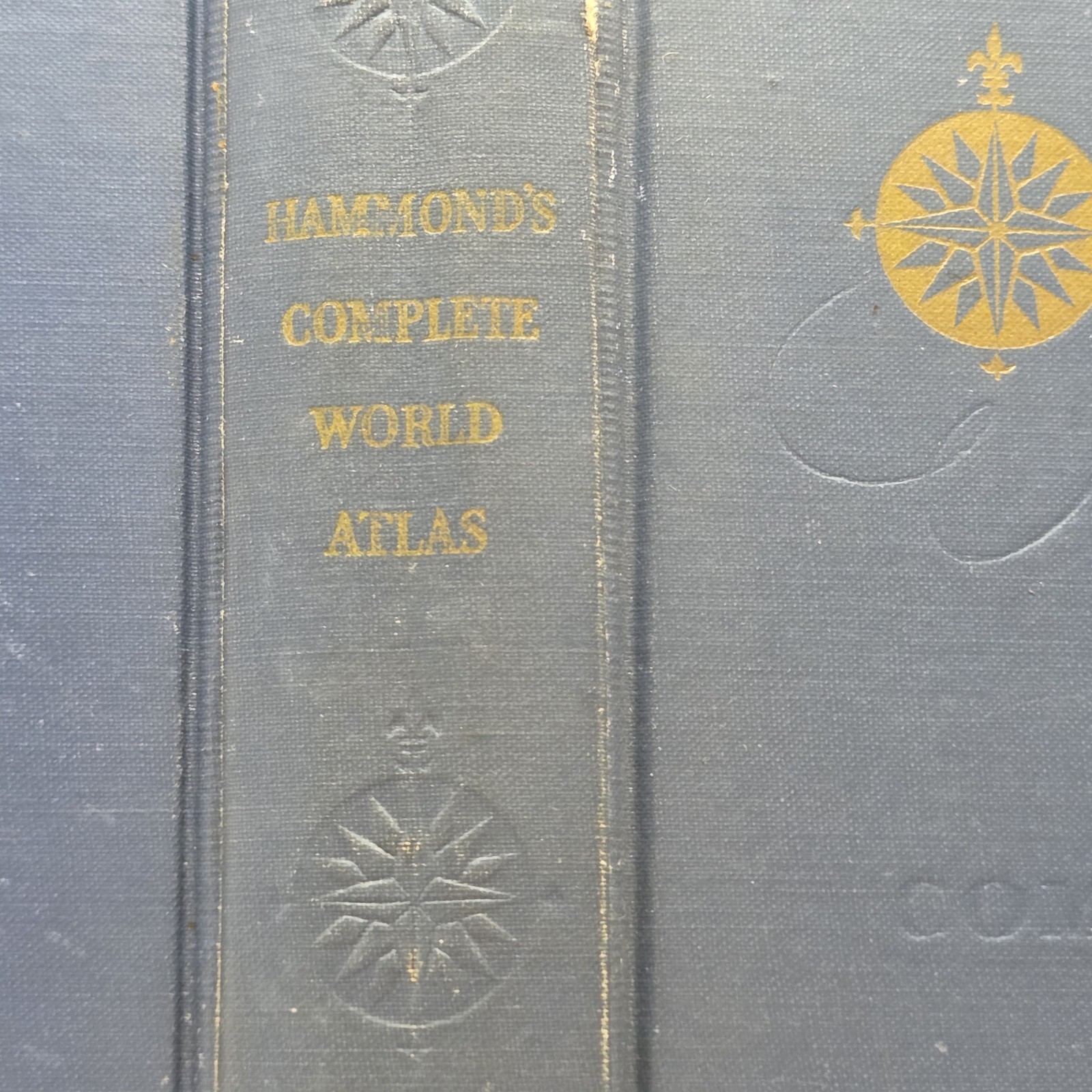 Hammond’s Complete World Atlas 1951 Old Hardcover Book – Geography Maps Early Ed