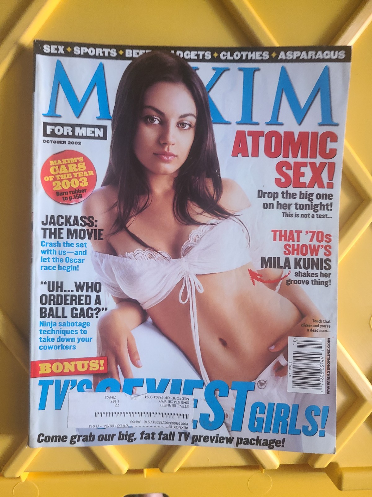 Maxim Men’s Magazine October 2002 Issue Mila Kunis Cover