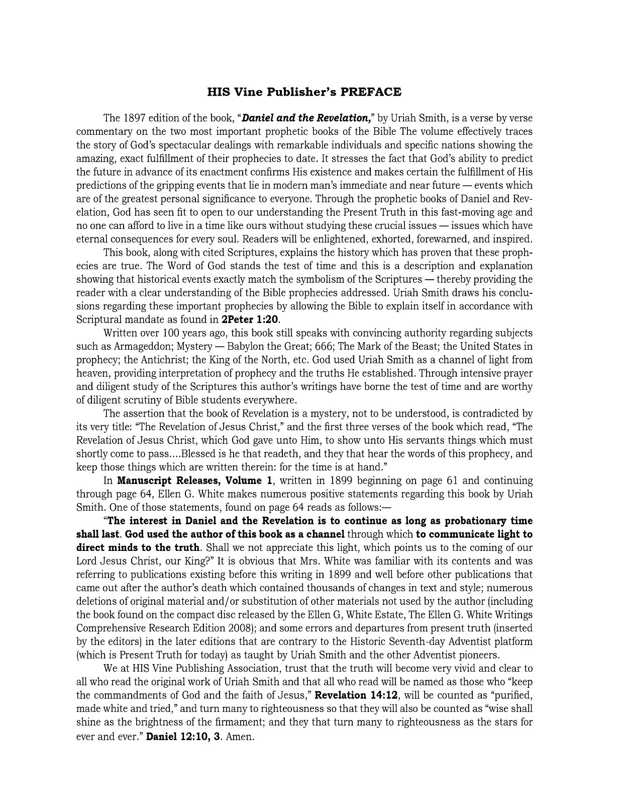 Daniel and the Revelation – Uriah Smith – 1897 RePrint of Original