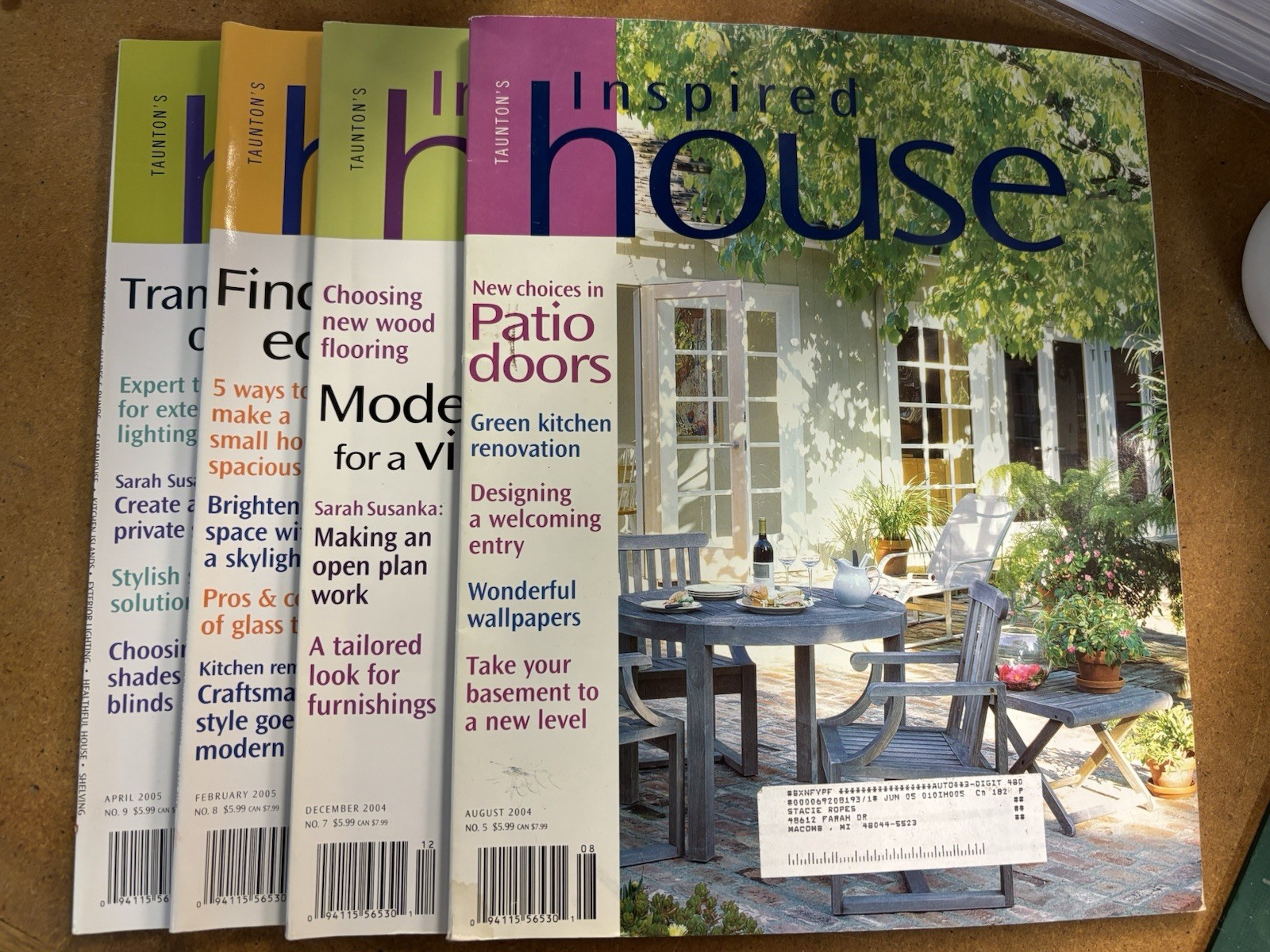 Inspired House Magazine Lot of 4 2004-2005