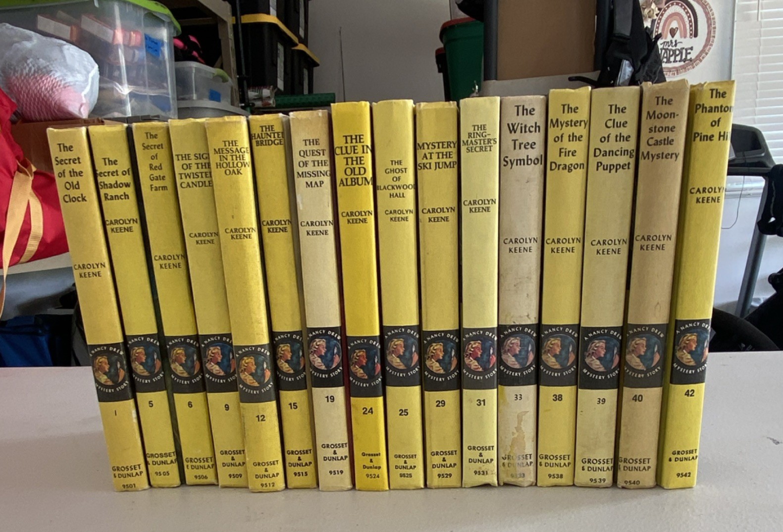 Nancy Drew Mystery Hardback Books by Carolyn Keene Grosset & Dunlap Set of 16