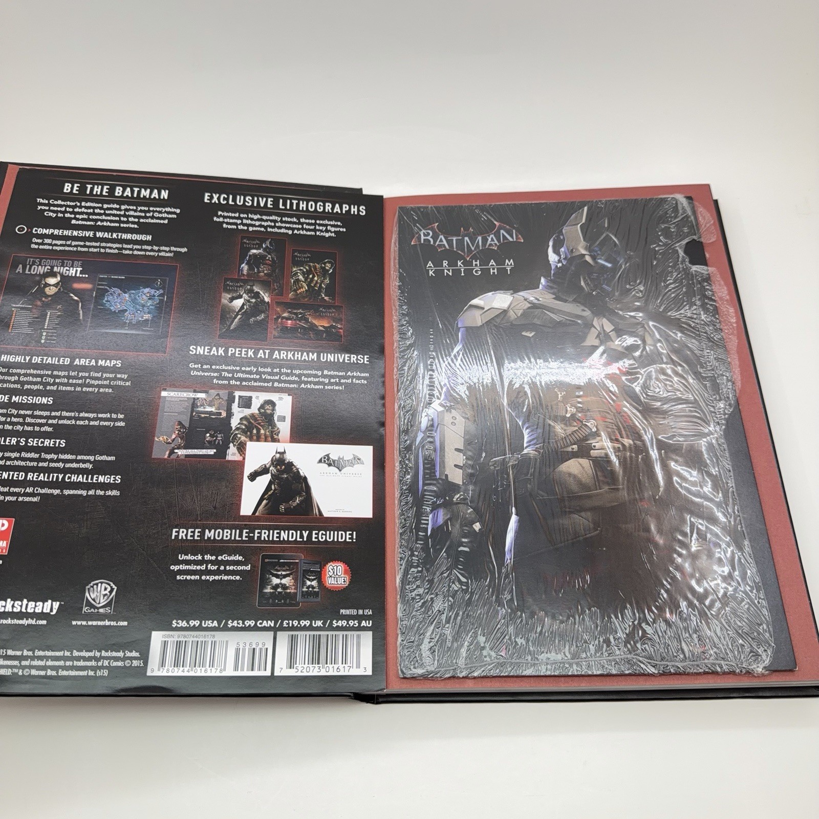 Batman: Arkham Knight Collector’s Edition BradyGames Hardcover with Lithographs