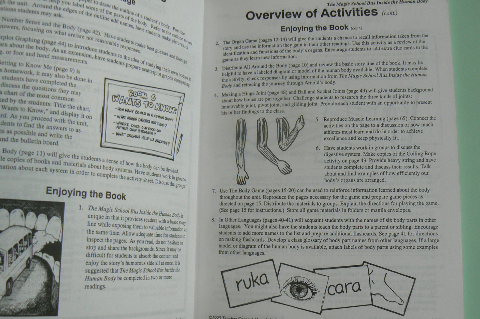 Teacher Created Materials : Thematic Unit HUMAN BODY, gr.5 6 7 8 TCM 235 interme