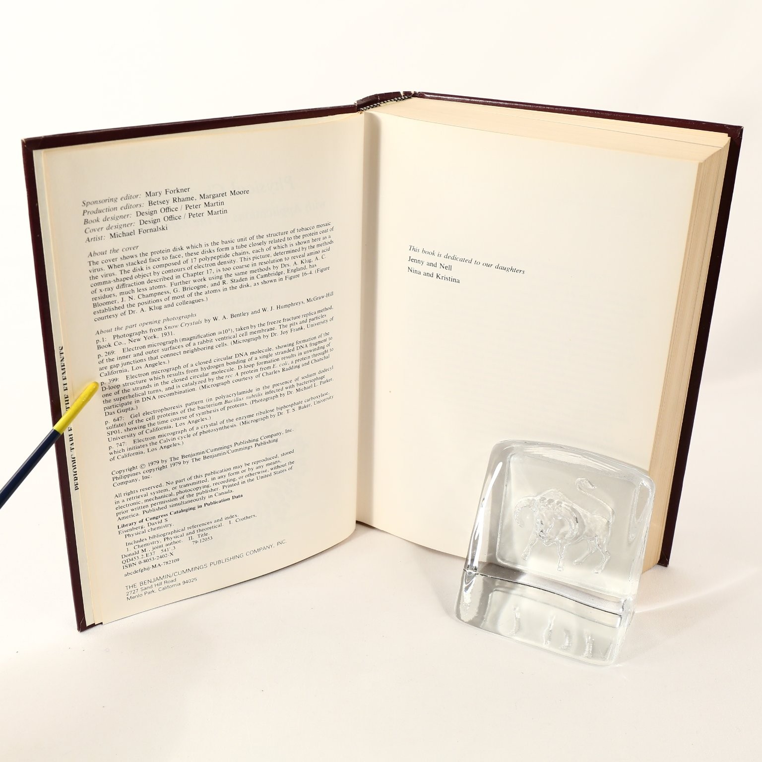 Physical Chemistry with Applications to the Life Sciences Eisenberg 1979 First