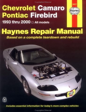 CHEVROLET CAMARO / PONTIAC FIREBIRD, ’93’00 (HAYNES By Chilton **Excellent**