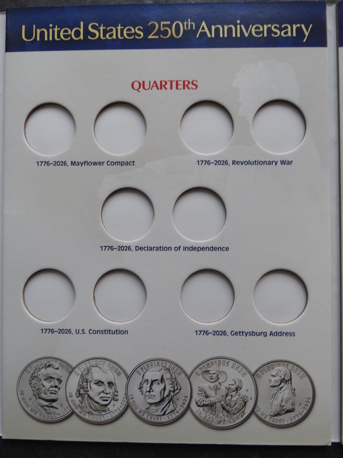 Whitman United States 250th Anniversary Coin Color Folder 2026 Book 5352