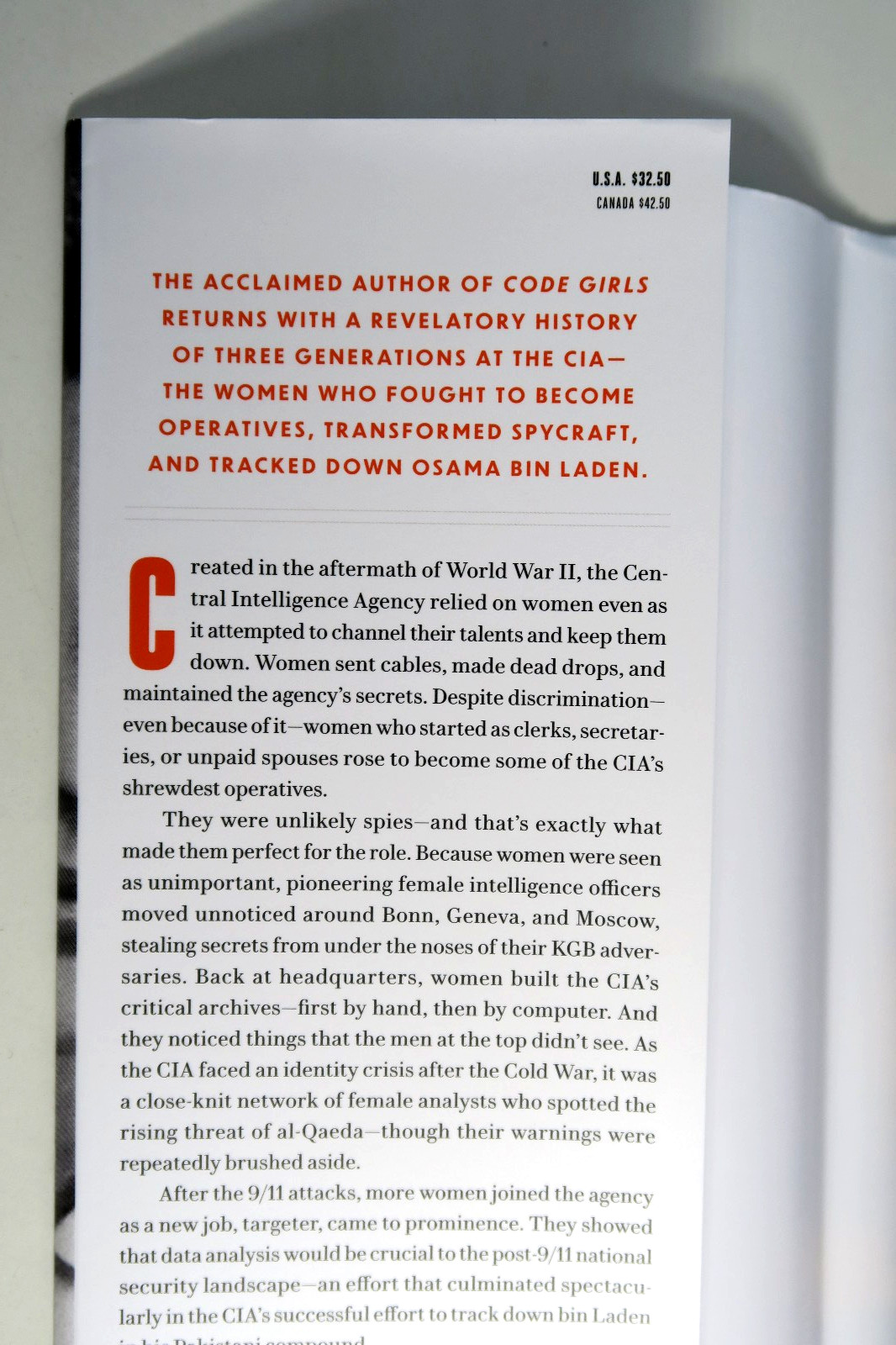 Sisterhood : The Secret History of Women at the CIA by Liza Mundy 1st Ed HC/DJ
