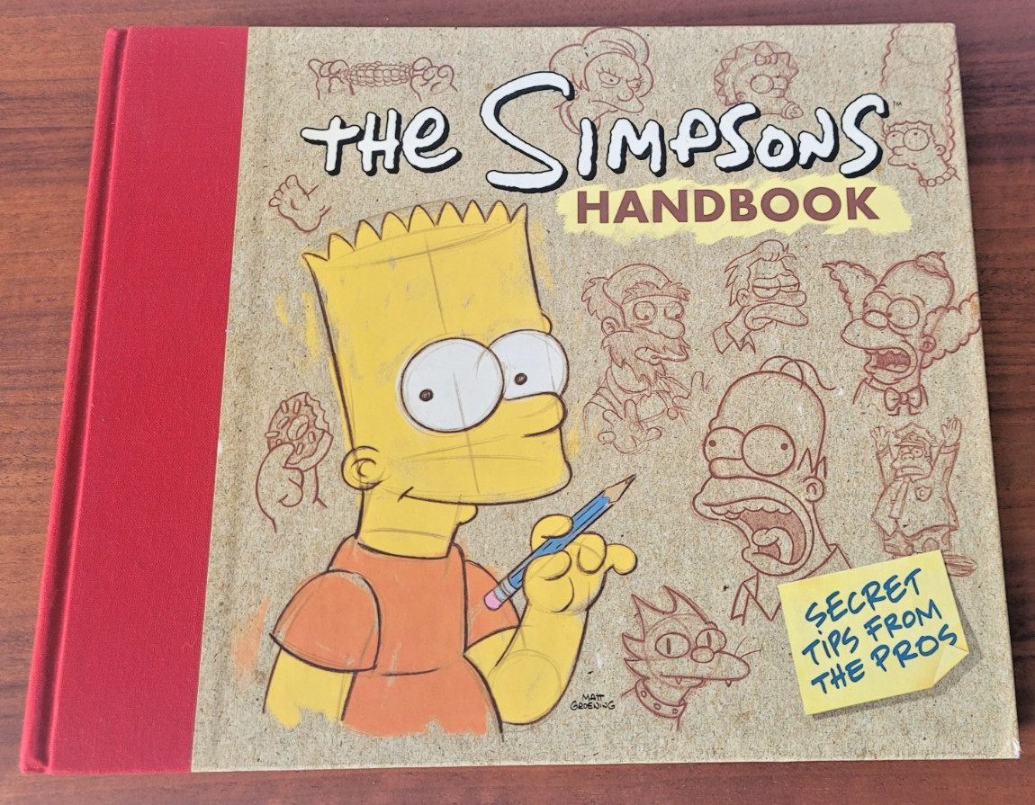 “THE SIMPSONS Handbook ~Secret Tips From The Pros” Matt Groening 2007 HC 1st/1st