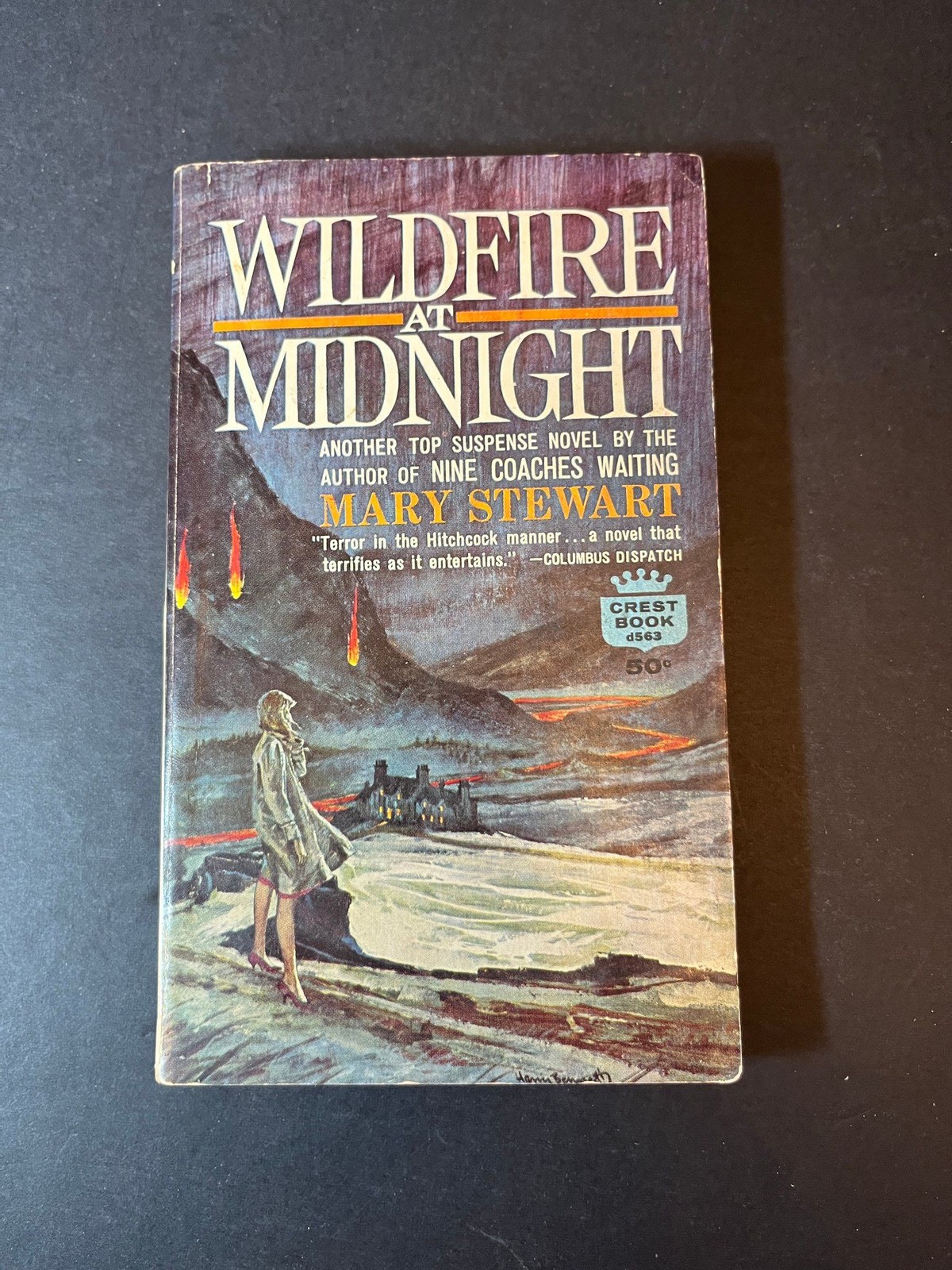 1963 Wildfire at Midnight d563 by Mary Stewart Mass Market Paperback Crest Book