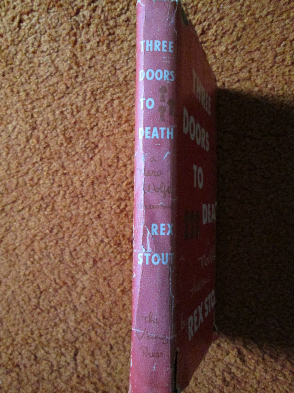THREE DOORS TO DEATH – NERO WOLFE mystery by Rex Stout 1950 Rare DJ HC FINE