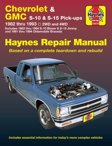 Chevrolet & GMC S-10 & S-15 Pick-ups Repair Manual, 1982 thru 1993, 2WD – GOOD