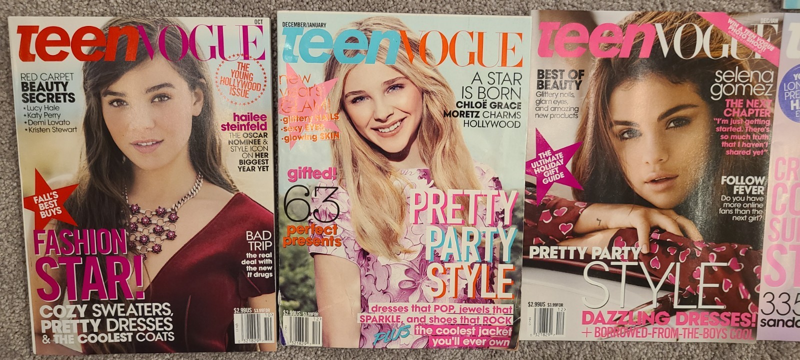 Teen Vogue Fashion Model Y2K Music Runway Magazine Lot Girls catalog Ad 2012