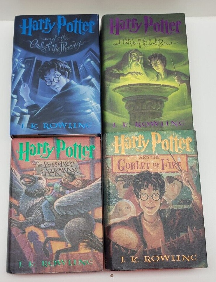 Harry Potter Books 3-6 Lot of 4 Blood Prince Phoenix Golblet of Fire Azkaban