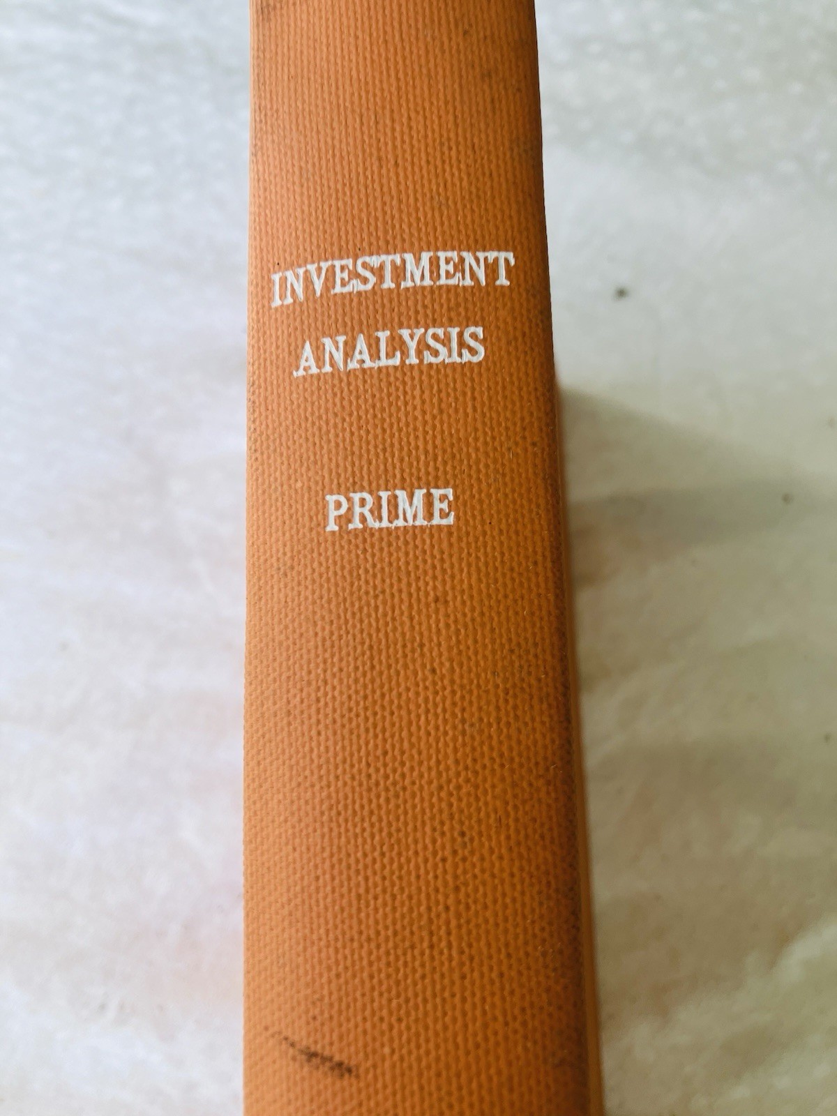 Investment Analysis John H. Prime 2nd Edition 1952
