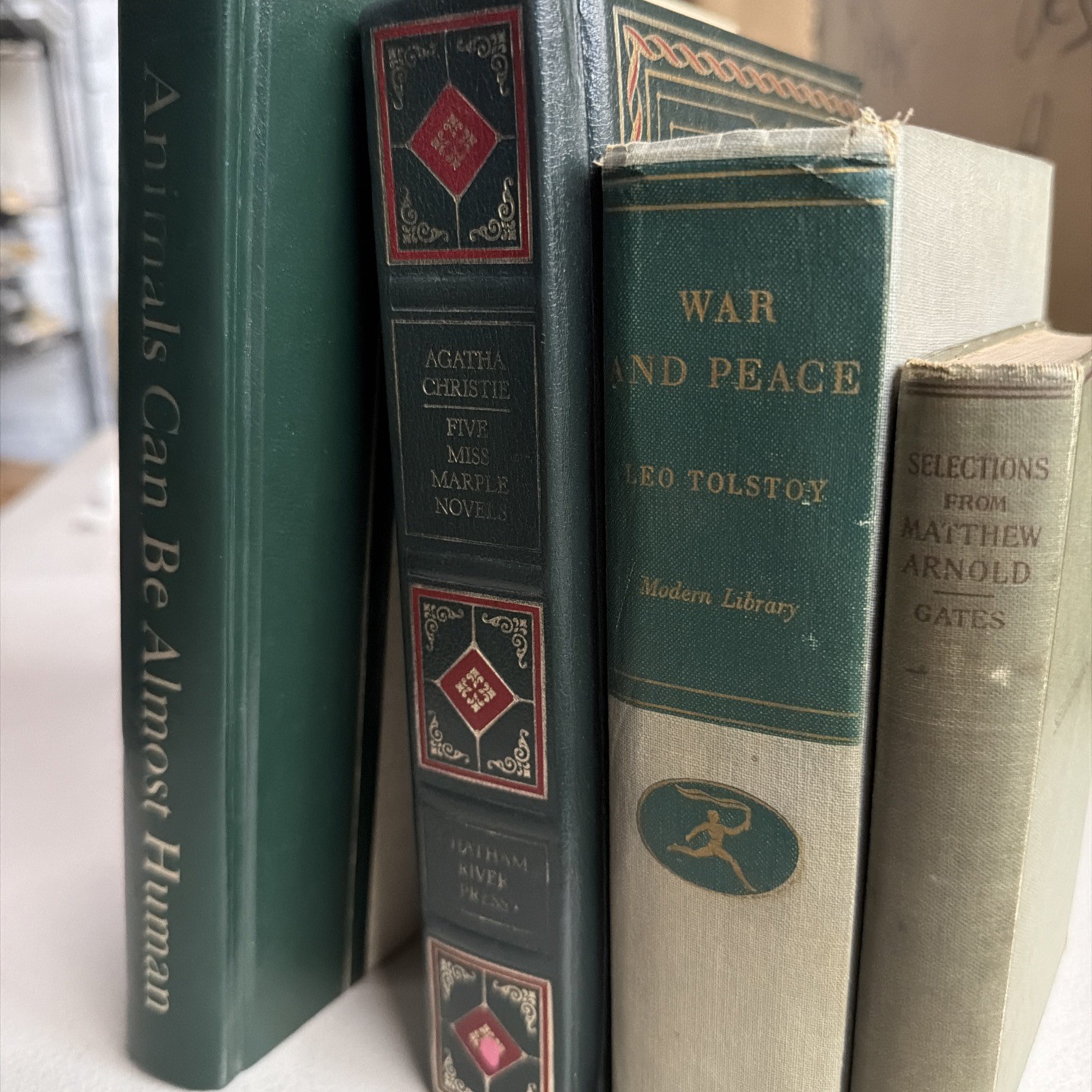 Lot of GREEN / Shades of Green Old Vintage Antique Rare Hardcover Random Books
