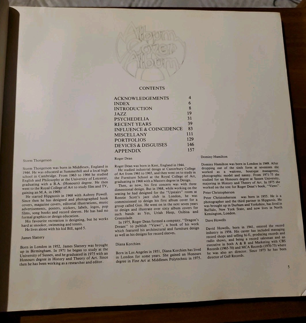 ALBUM COVER ALBUM Book Hipgnosis Roger Dean 70s Rock Record Art