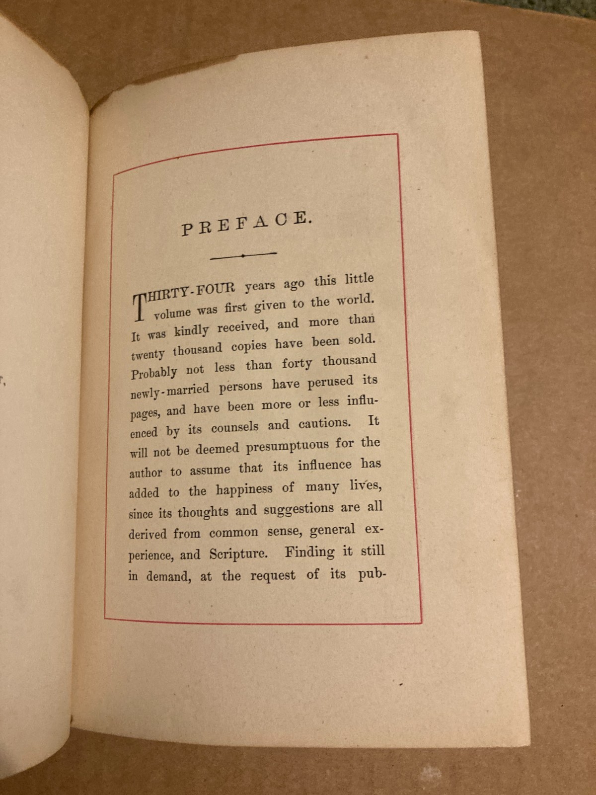 Antique 1884 Bridal Greetings Book By Daniel Wise, DD Hunt & Eaton, Used, Read