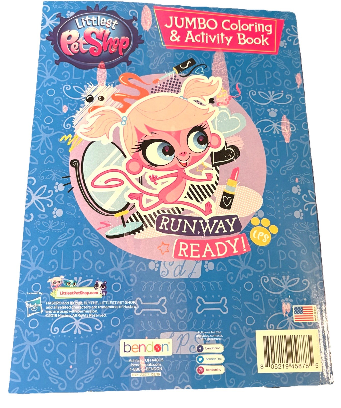 2018 Littlest Pet Shop Jumbo Coloring & Activity Book LPS Runway Ready Cover New