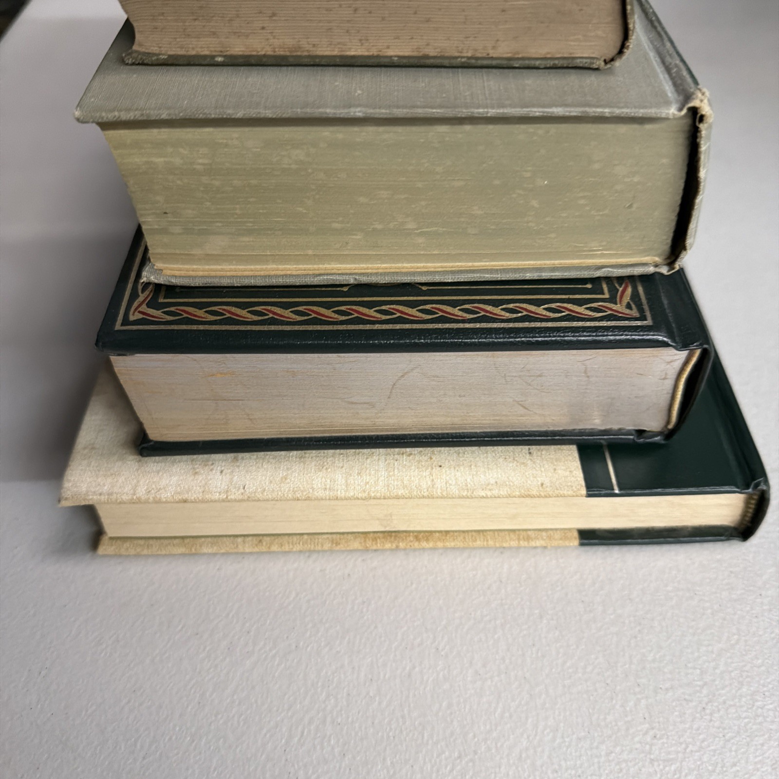 Lot of GREEN / Shades of Green Old Vintage Antique Rare Hardcover Random Books