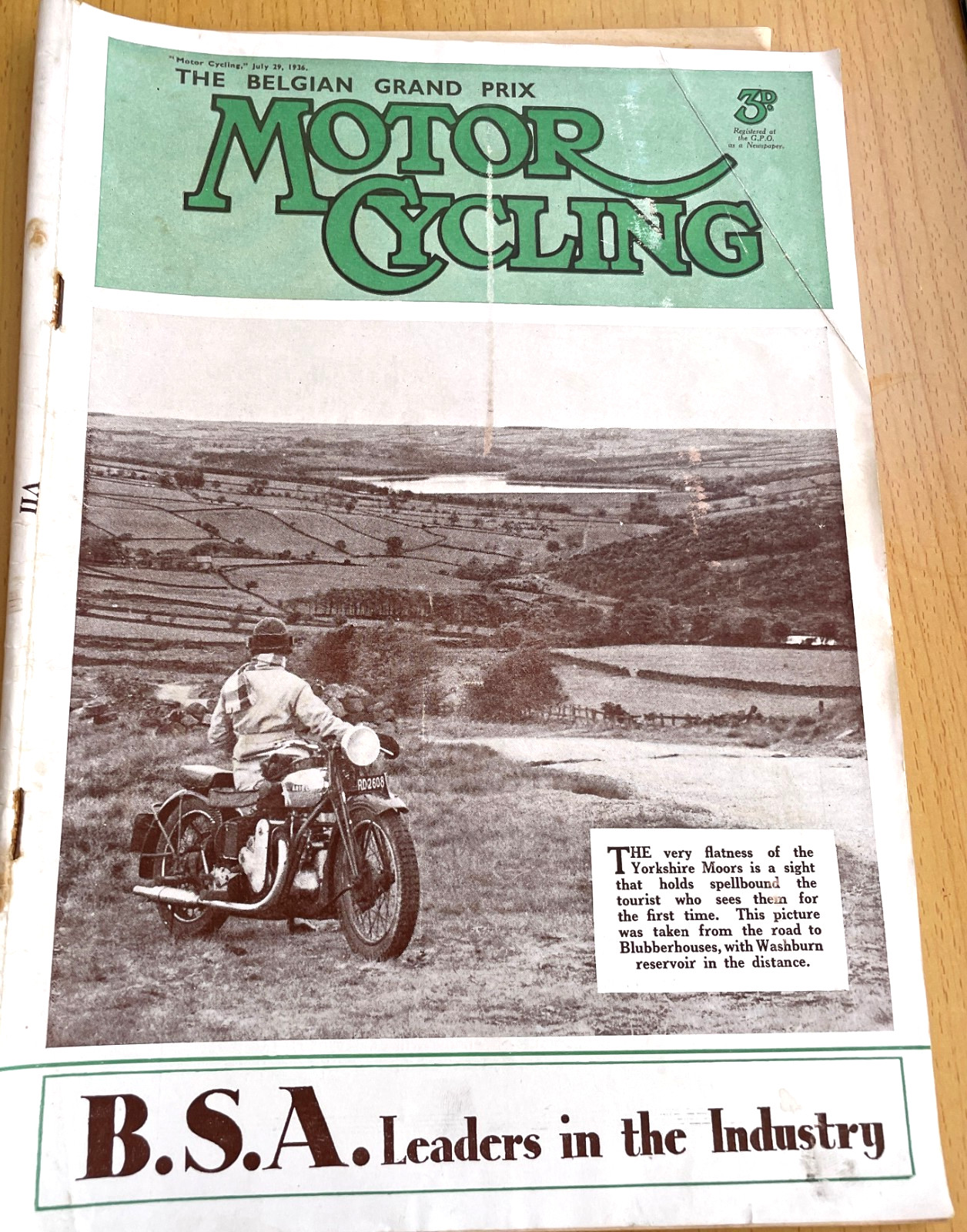 Vintage Motor Cycling Magazine 29th July 1936