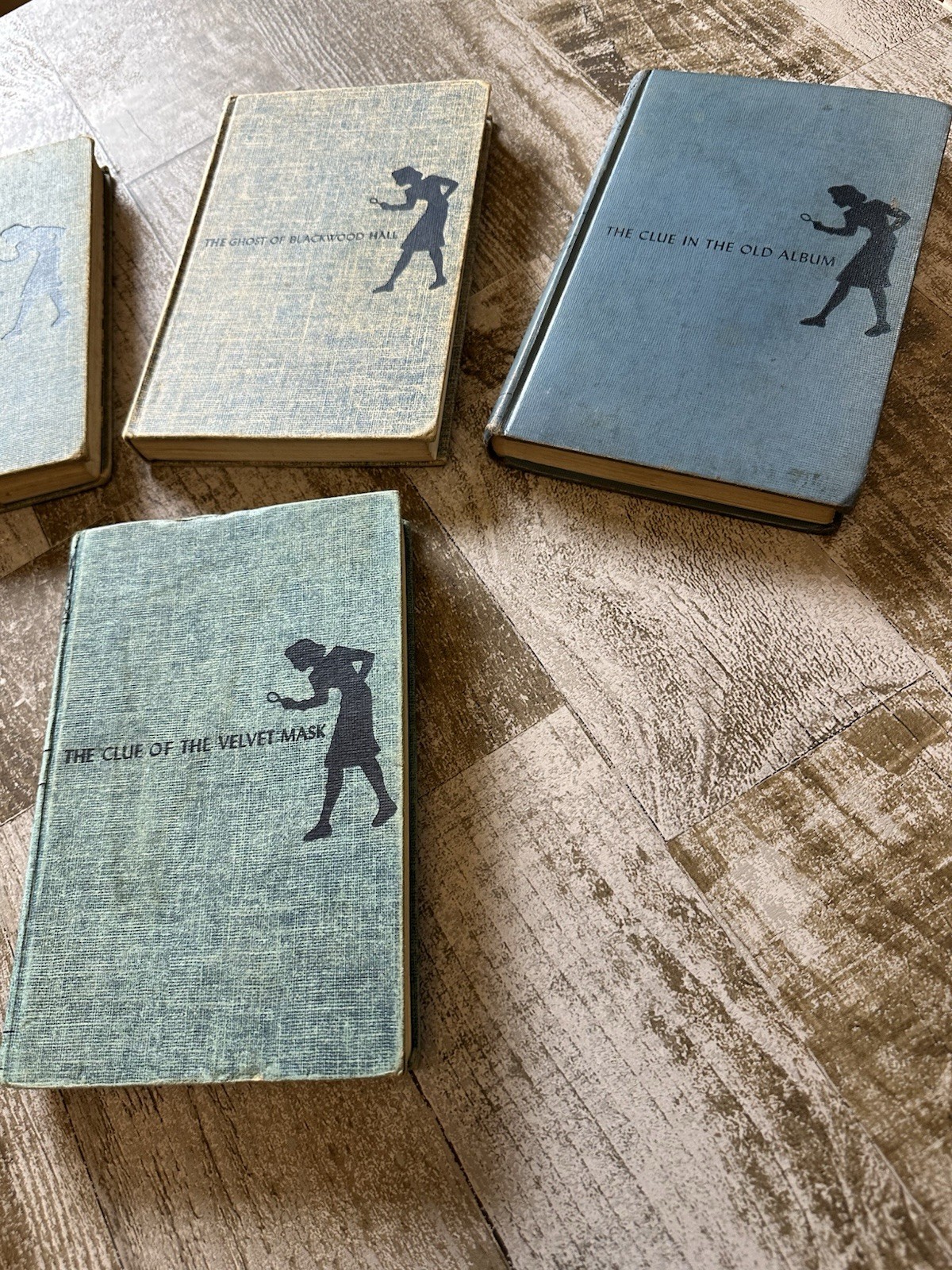 Nancy Drew Mystery Books~ Tweed Blue 1930-1950s Lot B Of 9 GUC