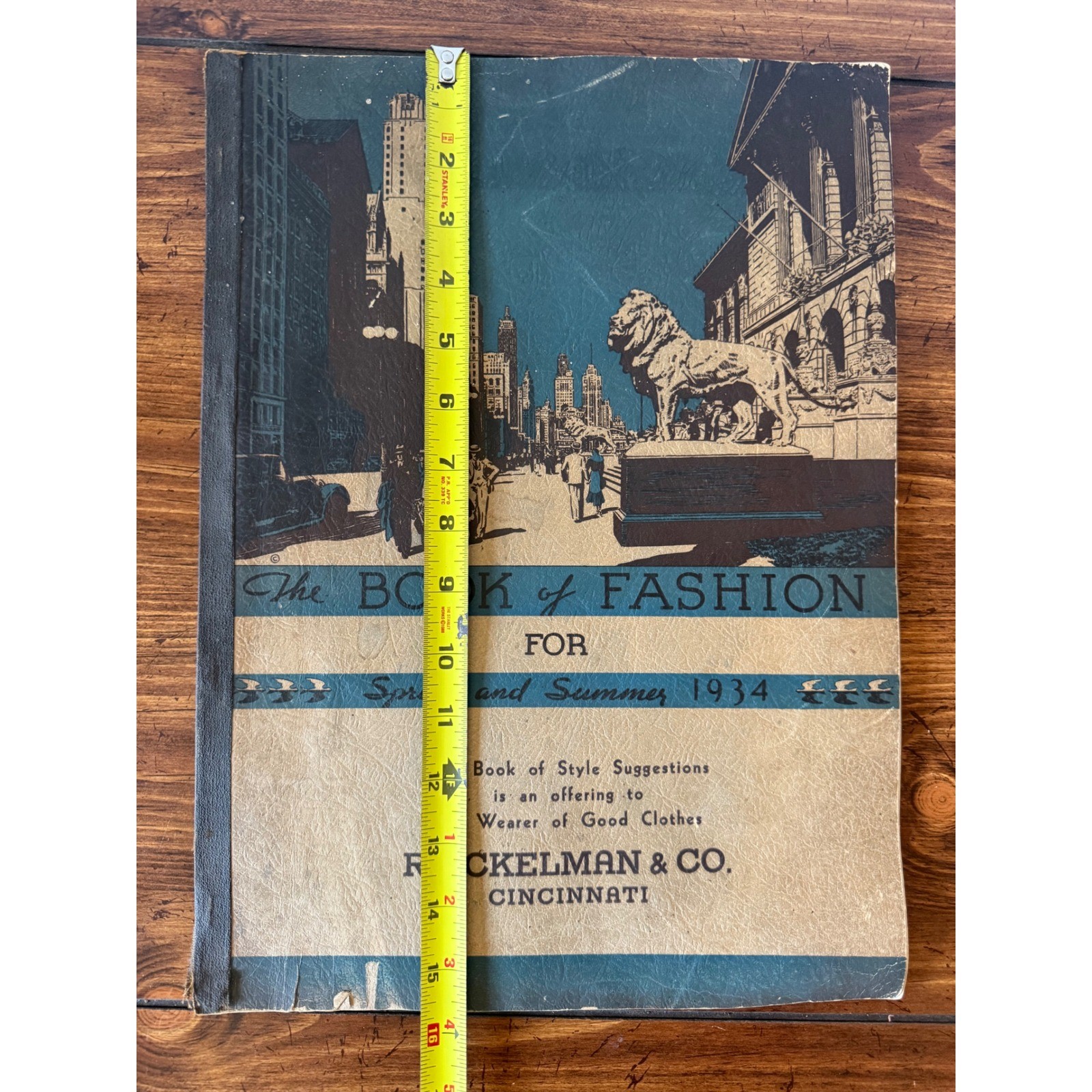 Vintage 1934 Rieckelman & Co Cincinnati Book of Fashion Mens Style Catalog 15in