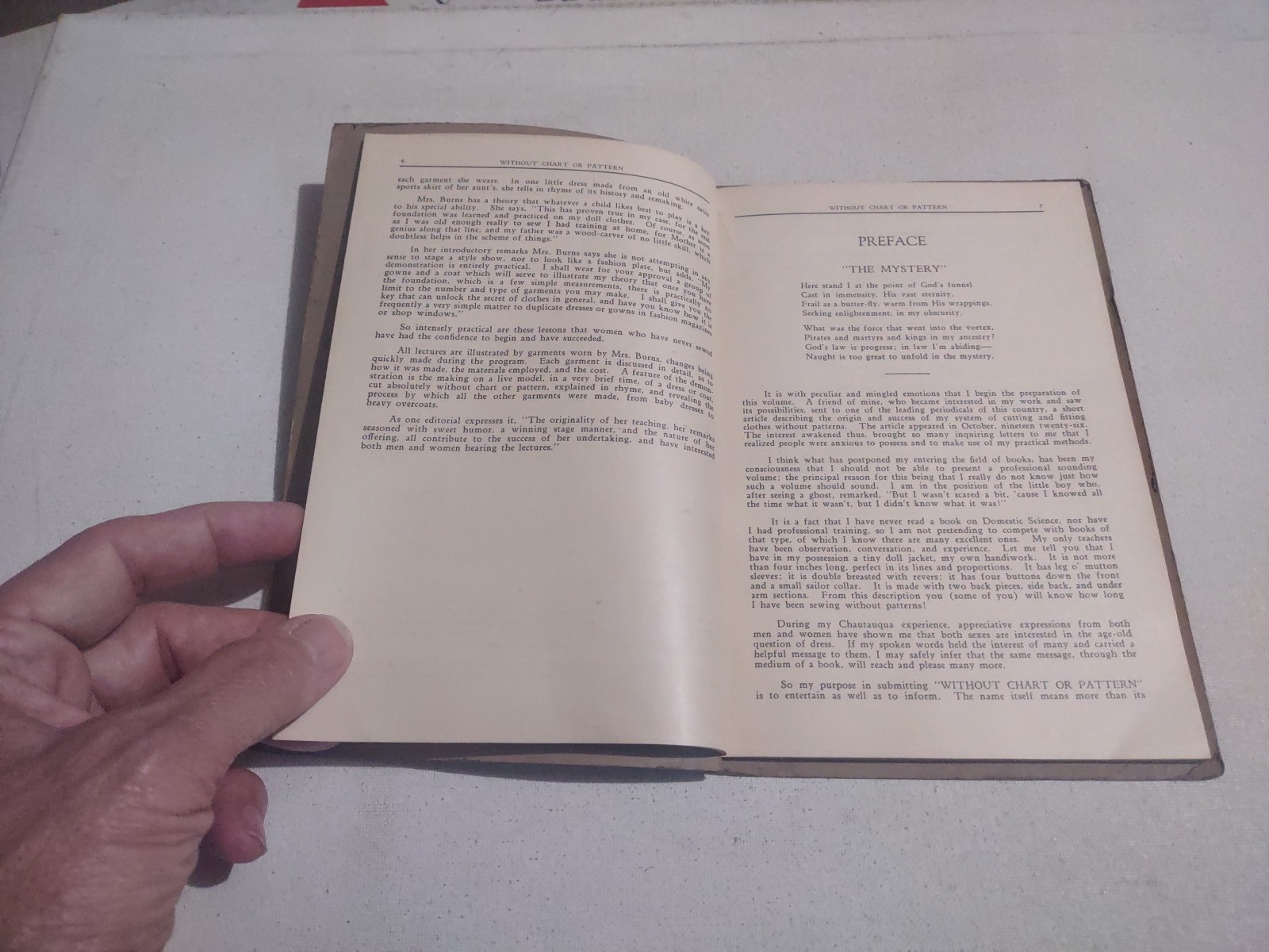 WITHOUT CHART OR PATTERN SIGNED 1927 1ST EDITION SC BOOK BY MABEL HOBSON BURNS