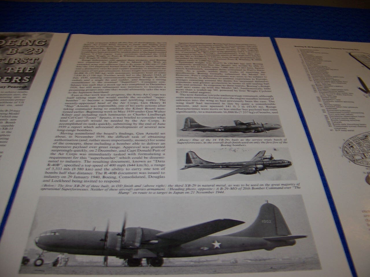 BOEING B-29 „FIRST OF THE SUPER BOMBERS“..HISTORY/CUTAWAY/3-VIEWS/SPECS (951HH)