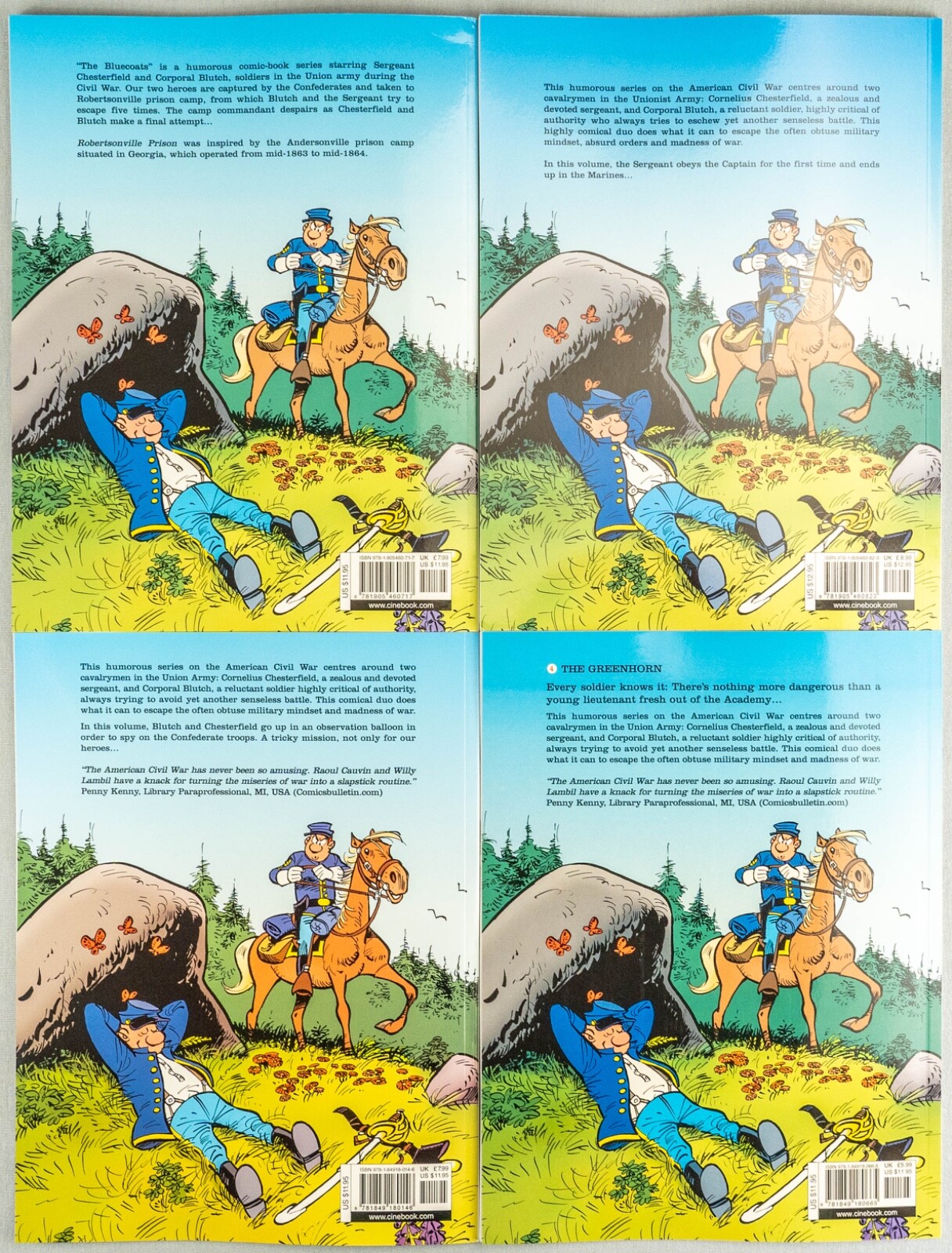 The Bluecoats: Cinebook Paperback Edition Comics Full Set x17 Lambil / Cauvin