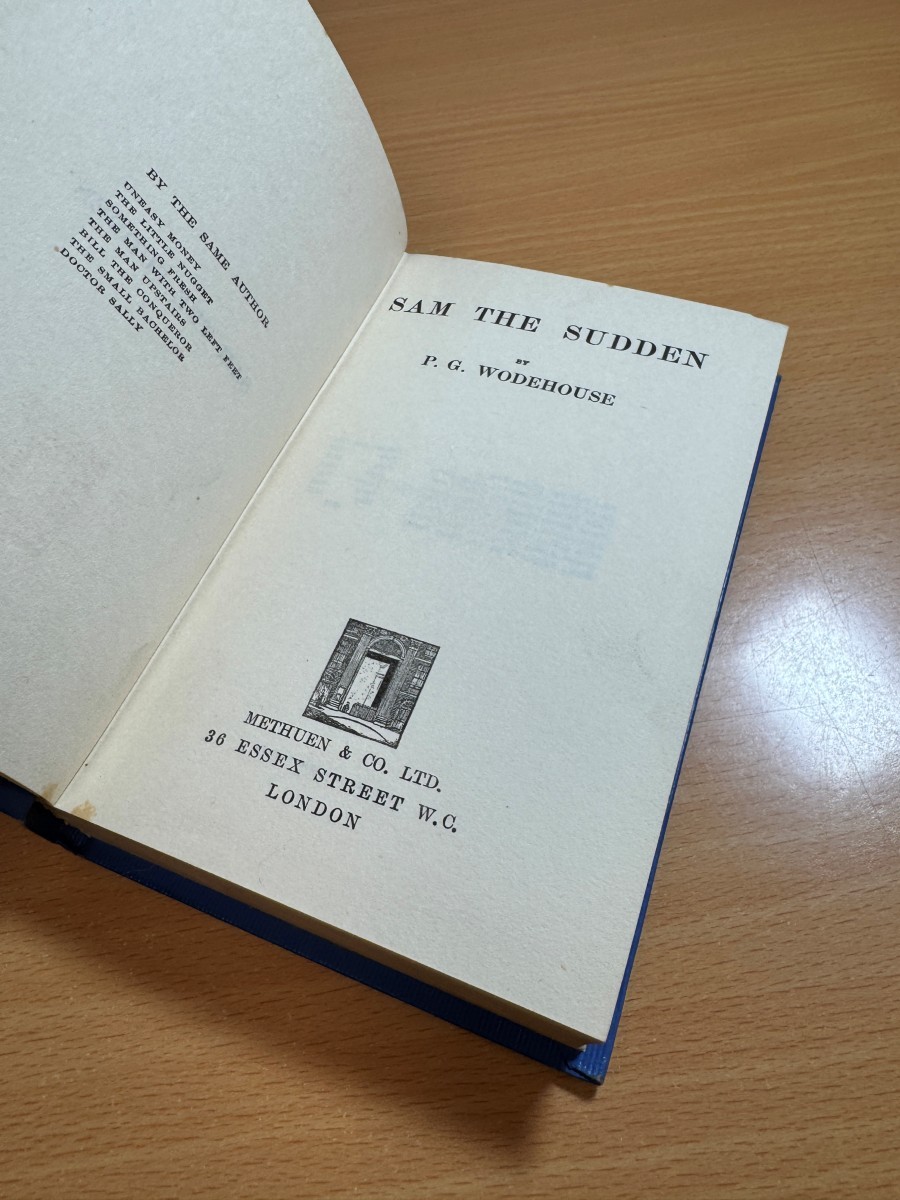 Sam the Sudden by P. G. Wodehouse 1933 Hardcover Methuen & Co. Ltd.