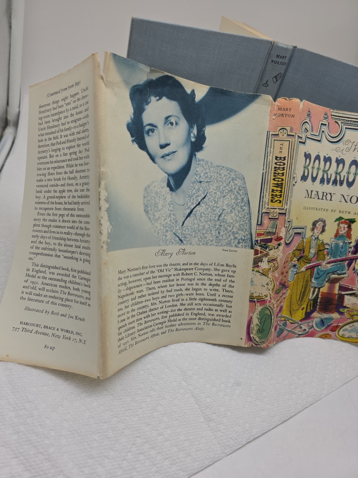 The Borrowers By Mary Norton 1953 Hardcover In Dust Jacket