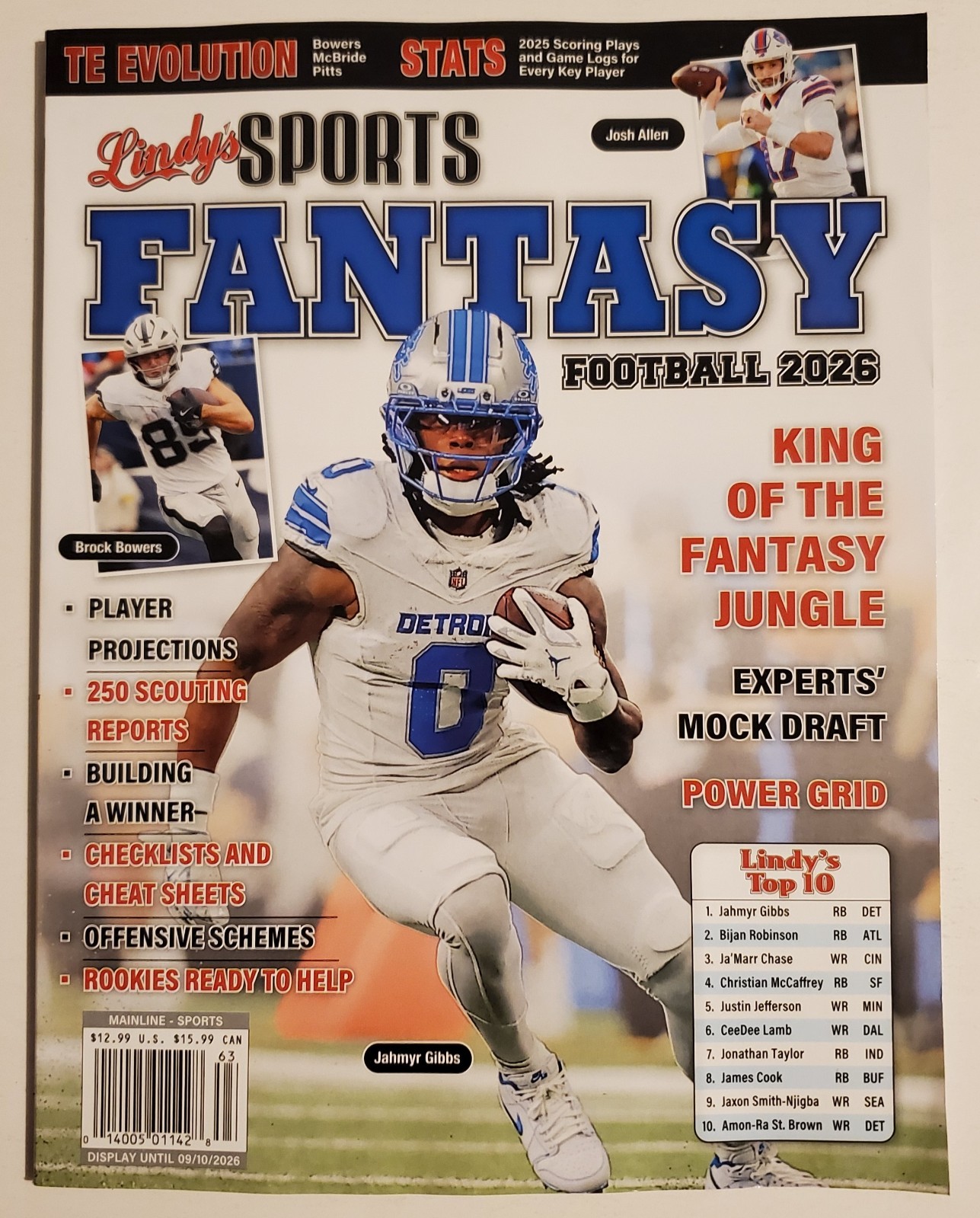 LINDY’S SPORTS – FANTASY FOOTBALL 2026 – JAHMYR GIBBS