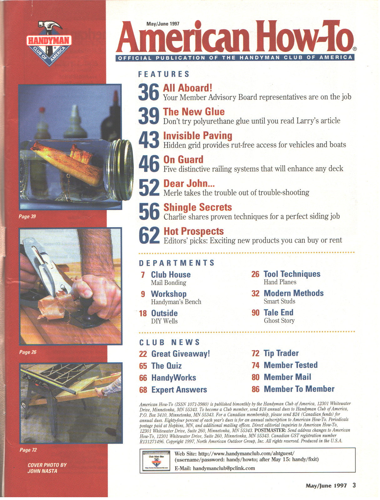 AMERICAN HOW TO Magazine May June 1997 Deck Railings Bench Toilet Fix DIY Wells