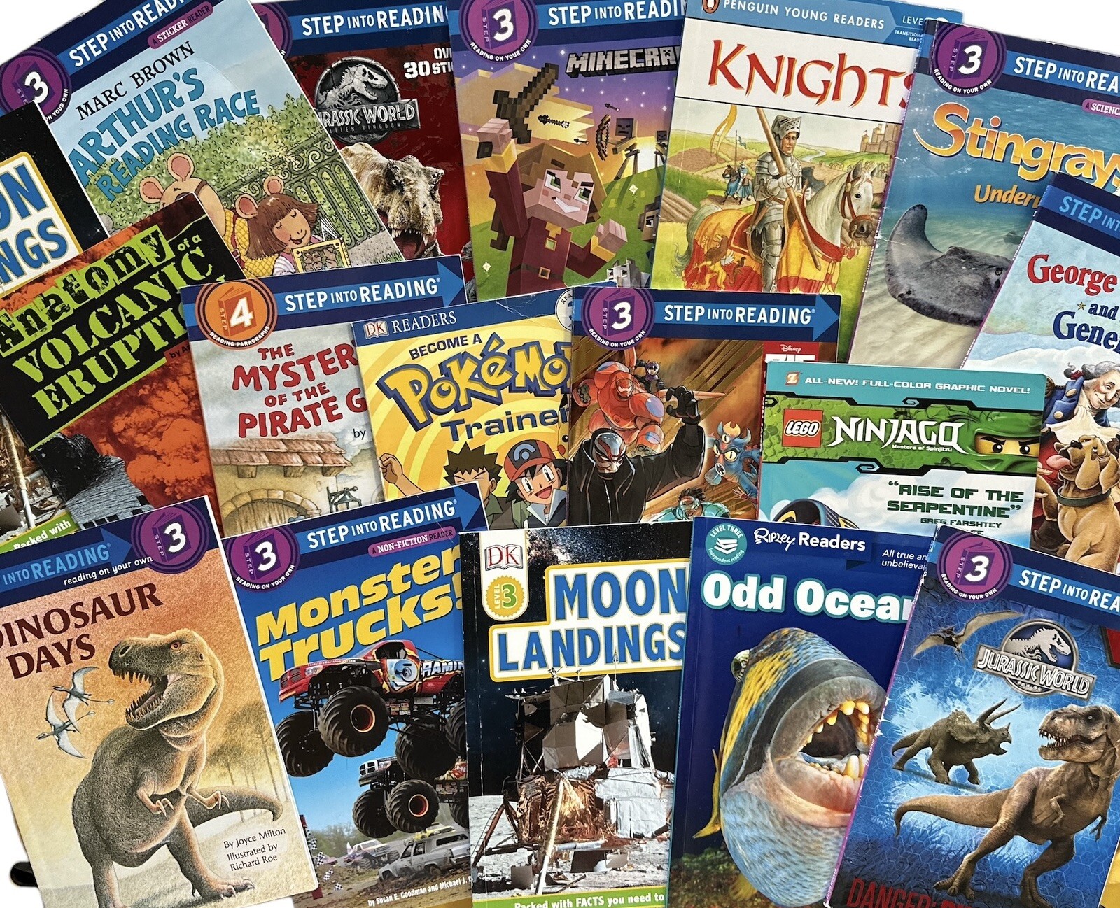 BOYS’ Random Book Lot of 10 Level 3 Step Into Reading, I Can Read, DK – GREAT!
