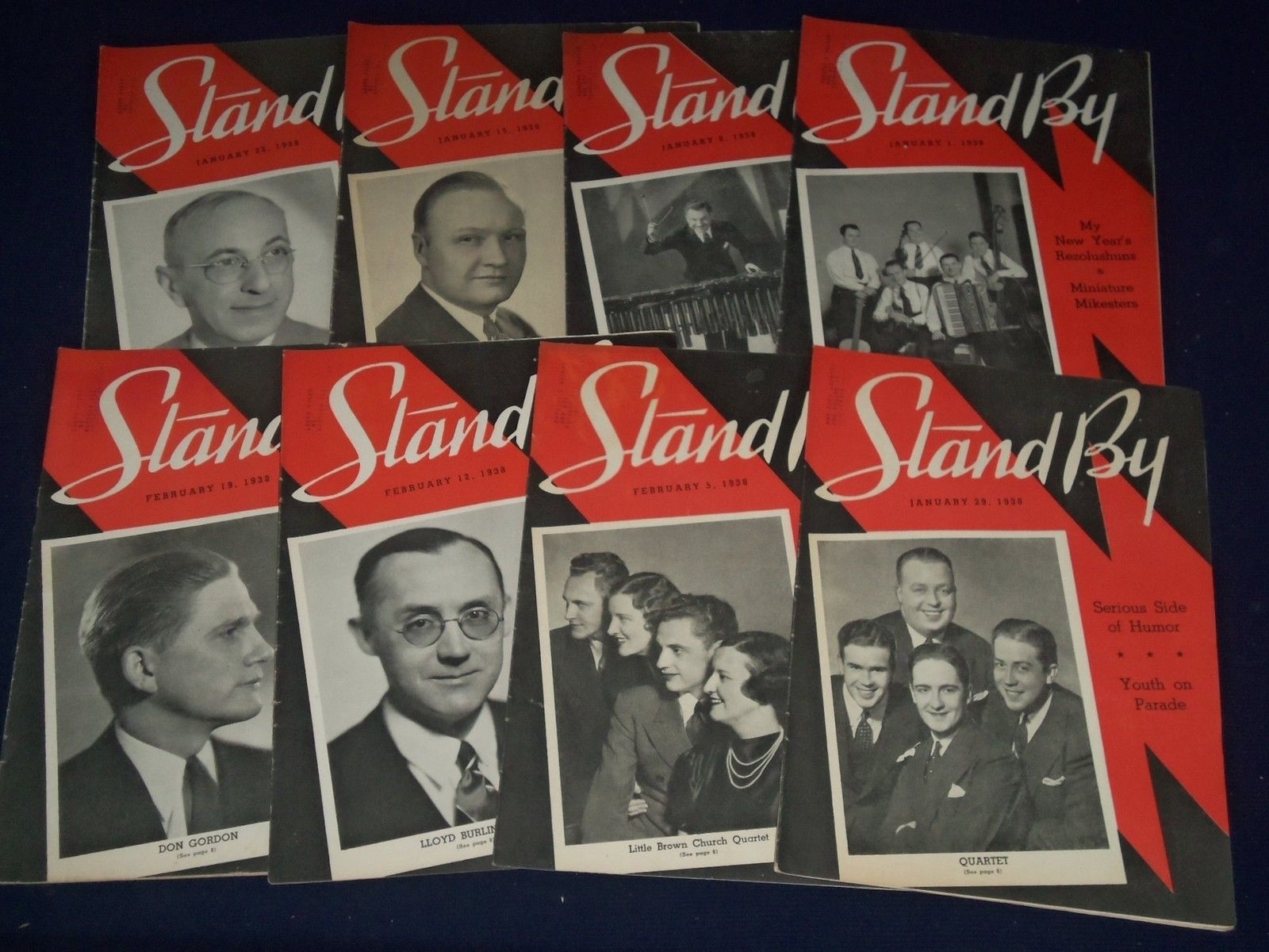 1938 STANDBY! PRAIRIE FARMER’S RADIO WEEKLY LOT OF 25 – GREAT COVERS – O 2347