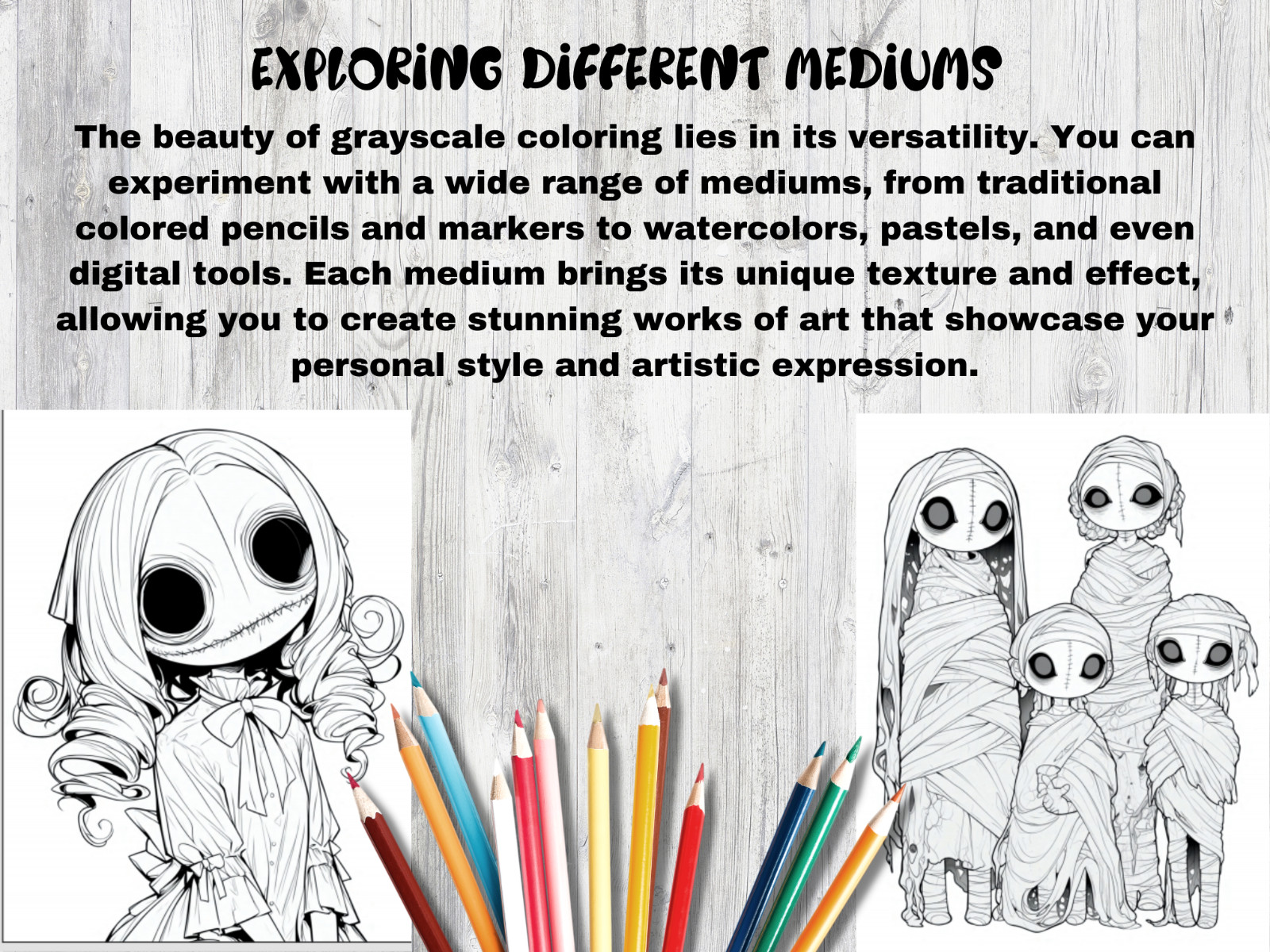 Adult Coloring Pages Bundle Creepy Dolls bundle 130+ pages Printable Pages