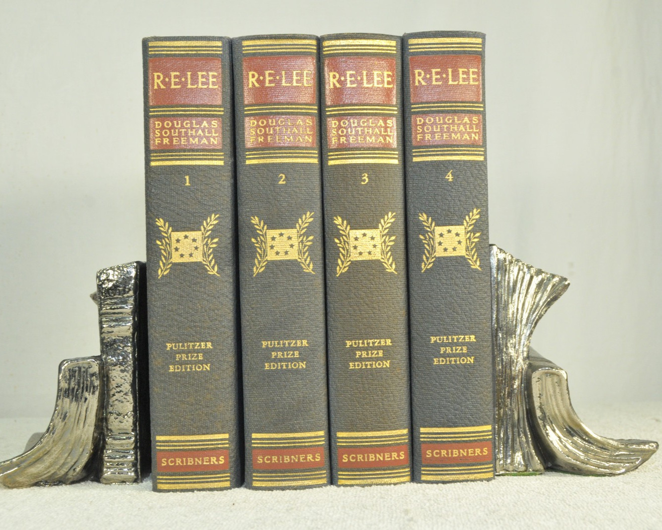 R.E. Lee By Douglas Southall Freeman Complete 4 Volume Set Pulitzer Prize Ed
