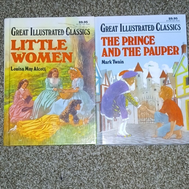 Great Illustrated Classics Lot of 2 PB: Little Women & Prince and Pauper