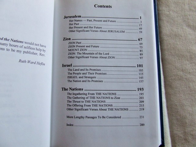 Jerusalem, Zion, Israel and the Nations by Ruth Ward Heflin 1994 HC